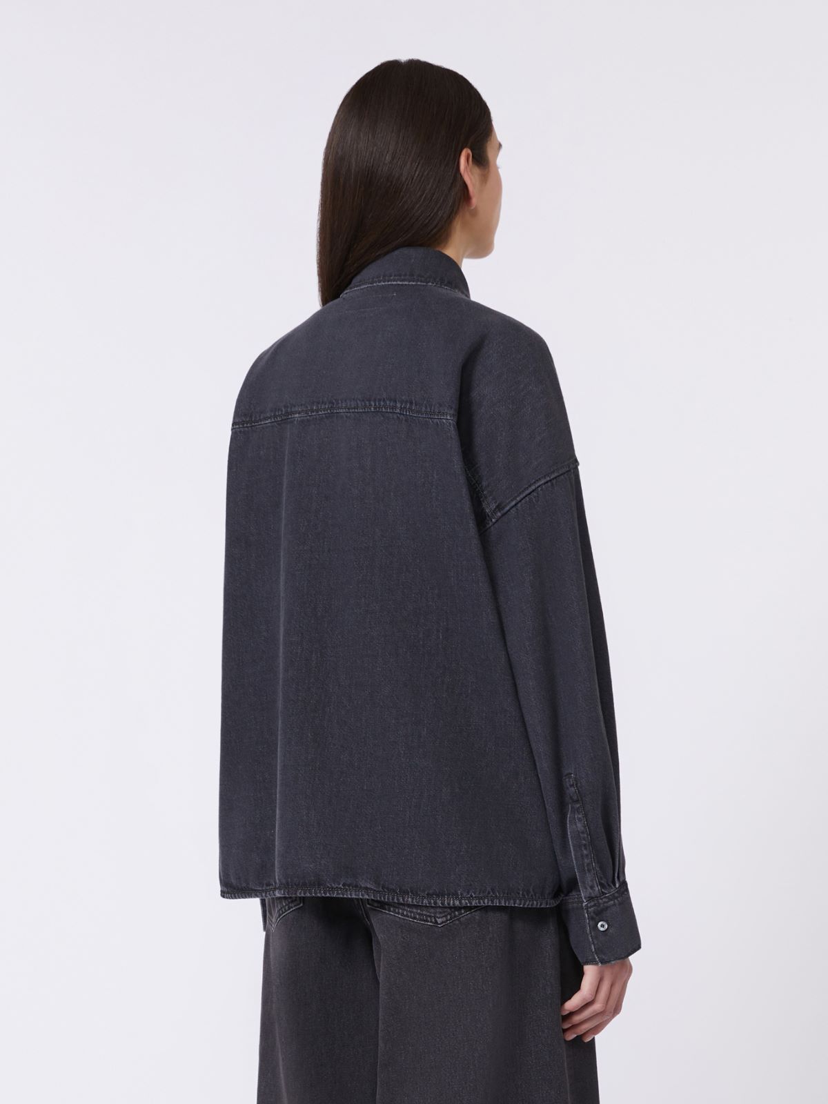 Cotton denim shirt - BLACK - Weekend - 3