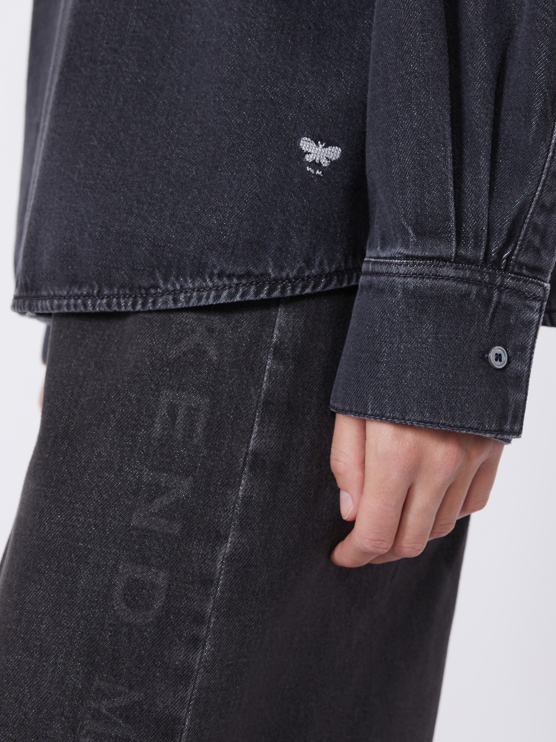 Cotton denim shirt - BLACK - Weekend Max Mara - 5