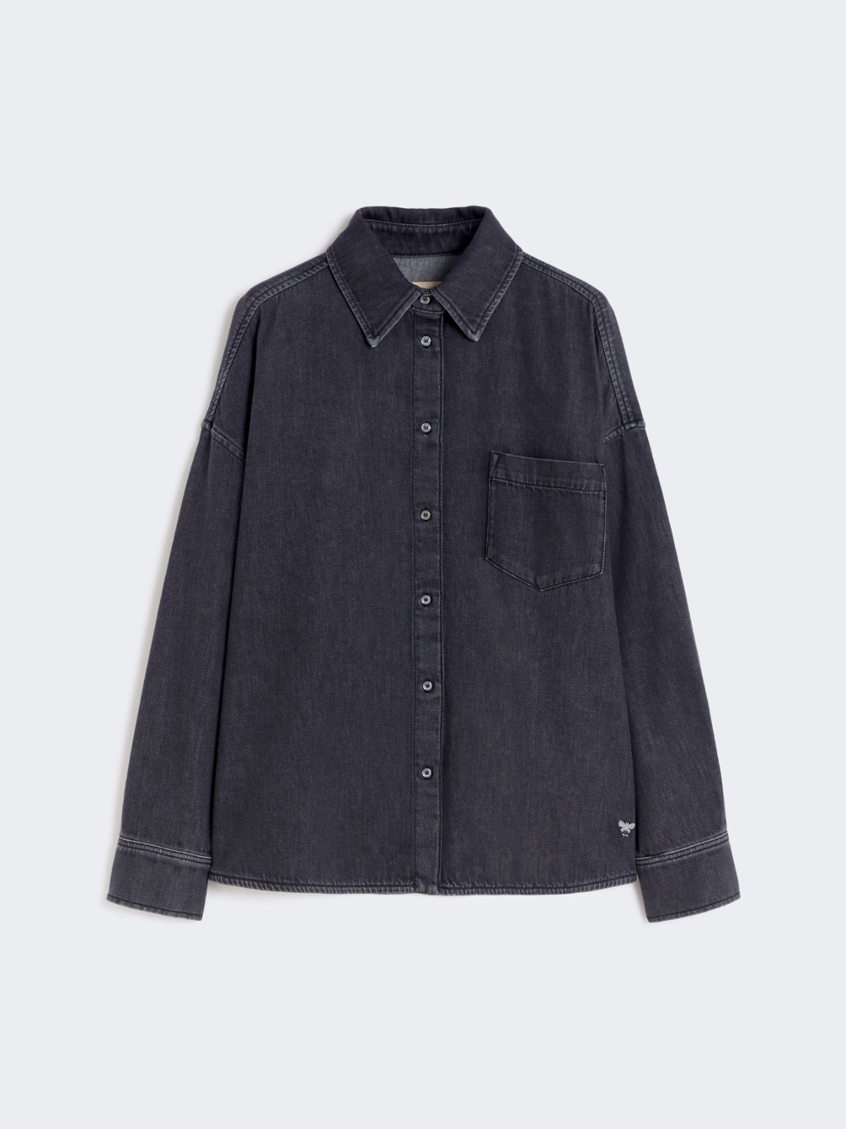Cotton denim shirt - BLACK - Weekend - 7