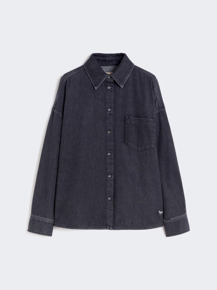 Cotton denim shirt - BLACK - Weekend - 2