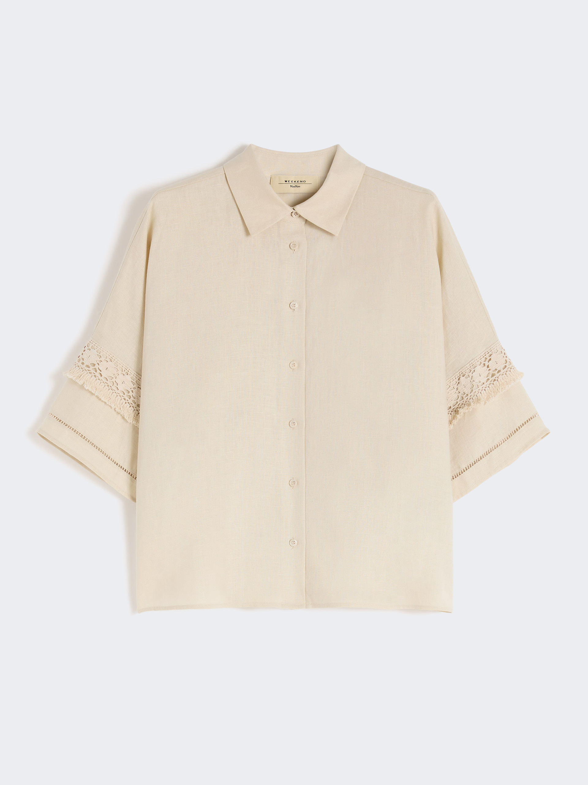 Linen fabric shirt - SAND - Weekend Max Mara - 5