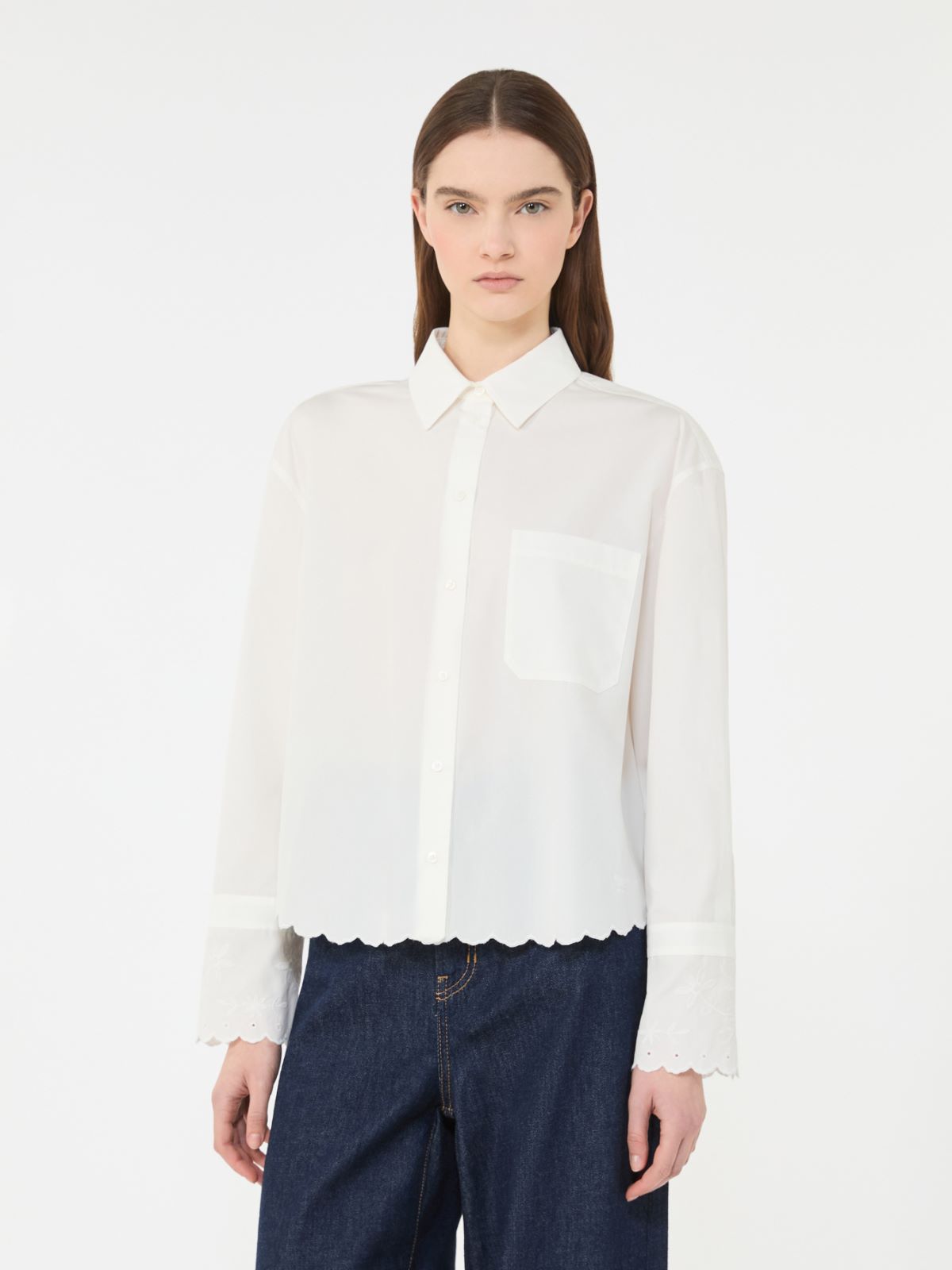 Breast-pocket cotton shirt - IVORY - Weekend - 2
