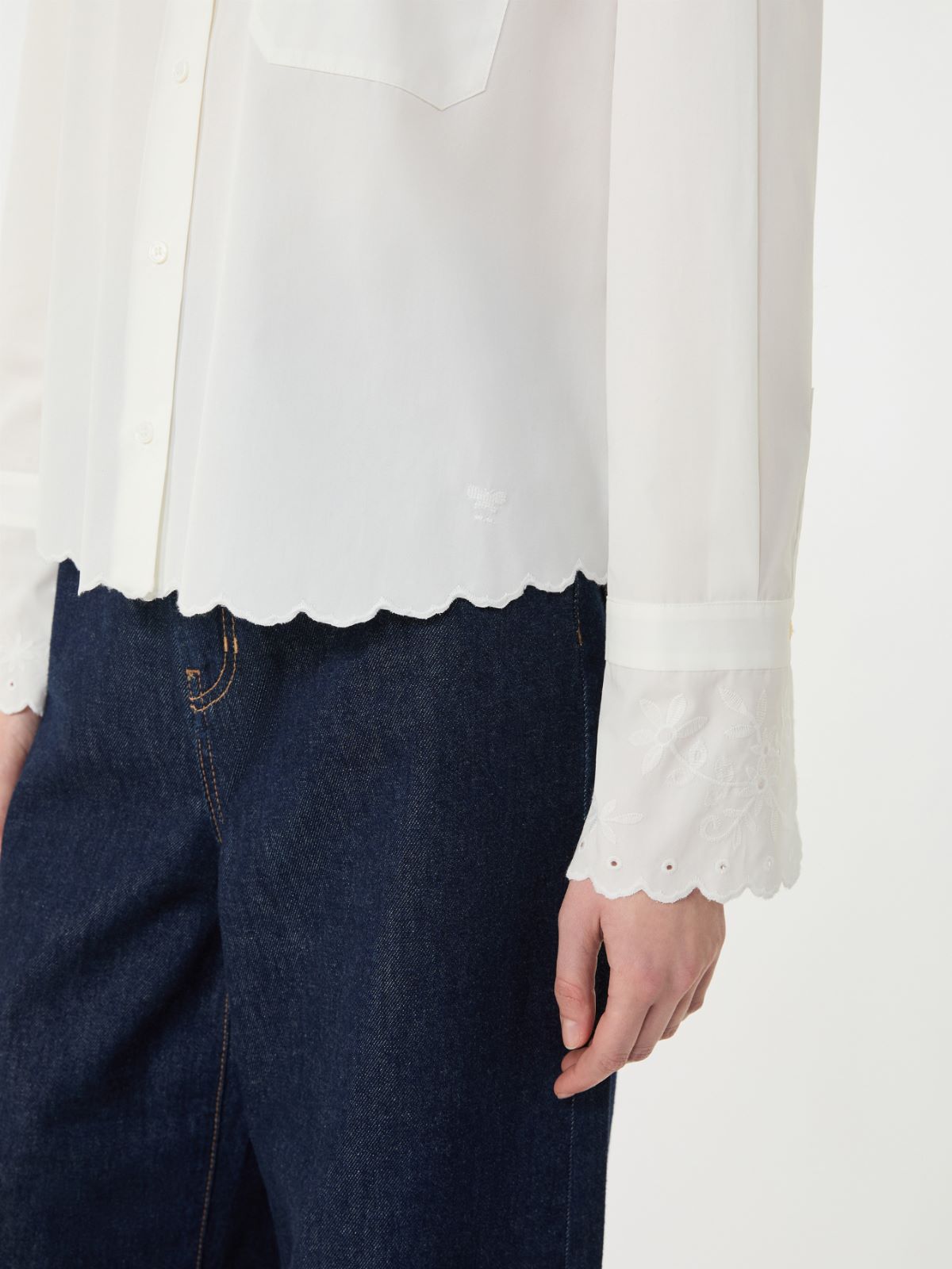 Breast-pocket cotton shirt - IVORY - Weekend - 5