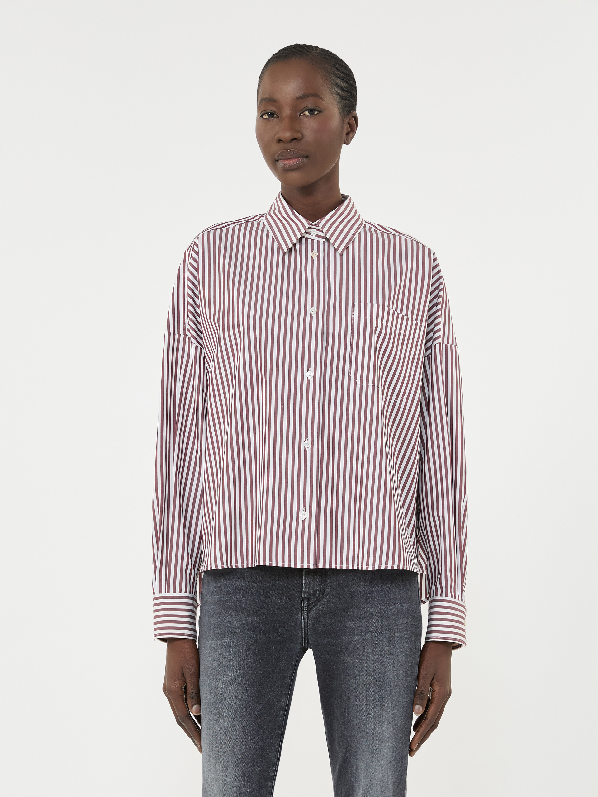 Oversized cotton shirt - BORDEAUX - Weekend Max Mara - 2