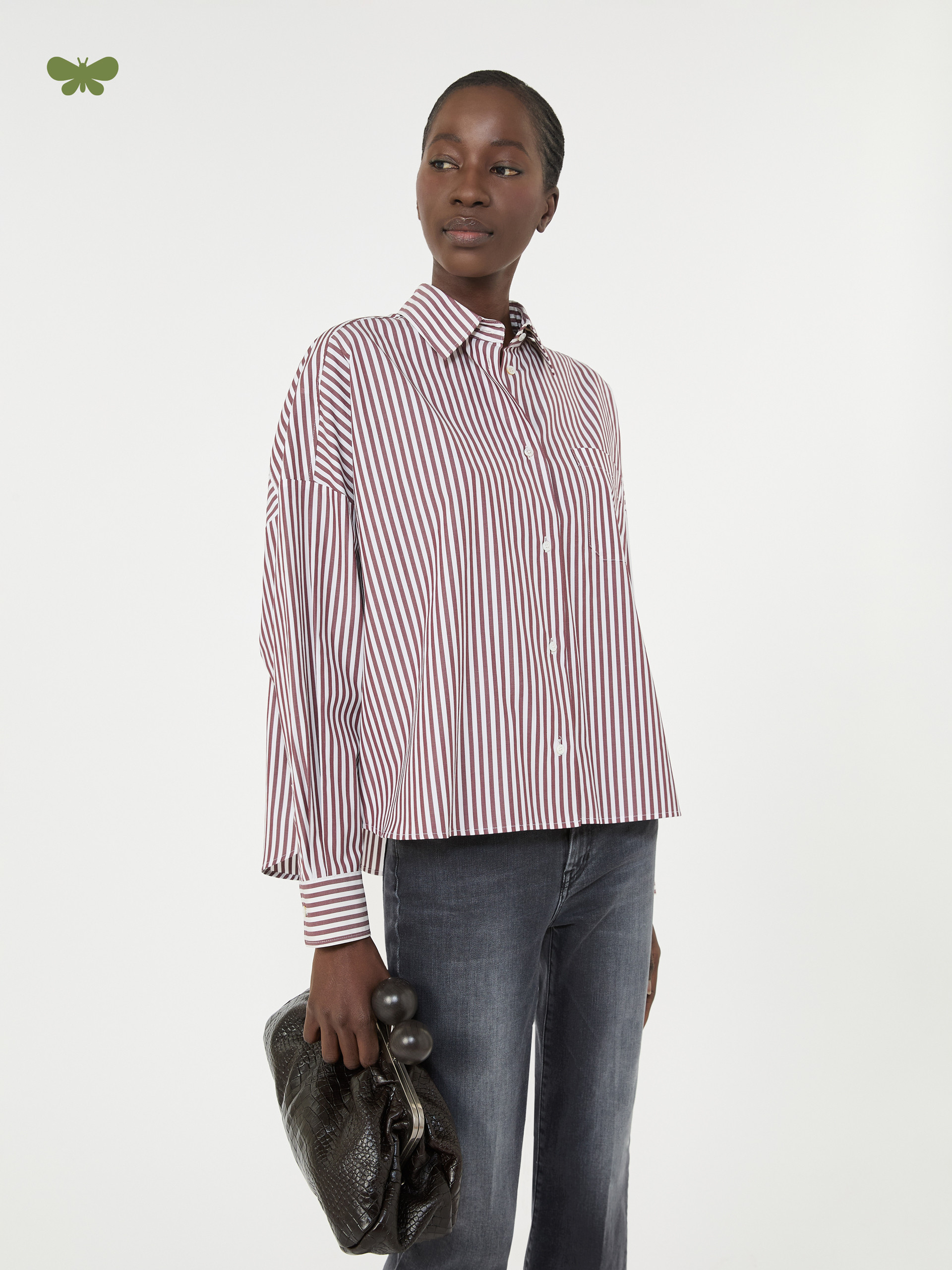 Oversized cotton shirt - BORDEAUX - Weekend Max Mara - 4