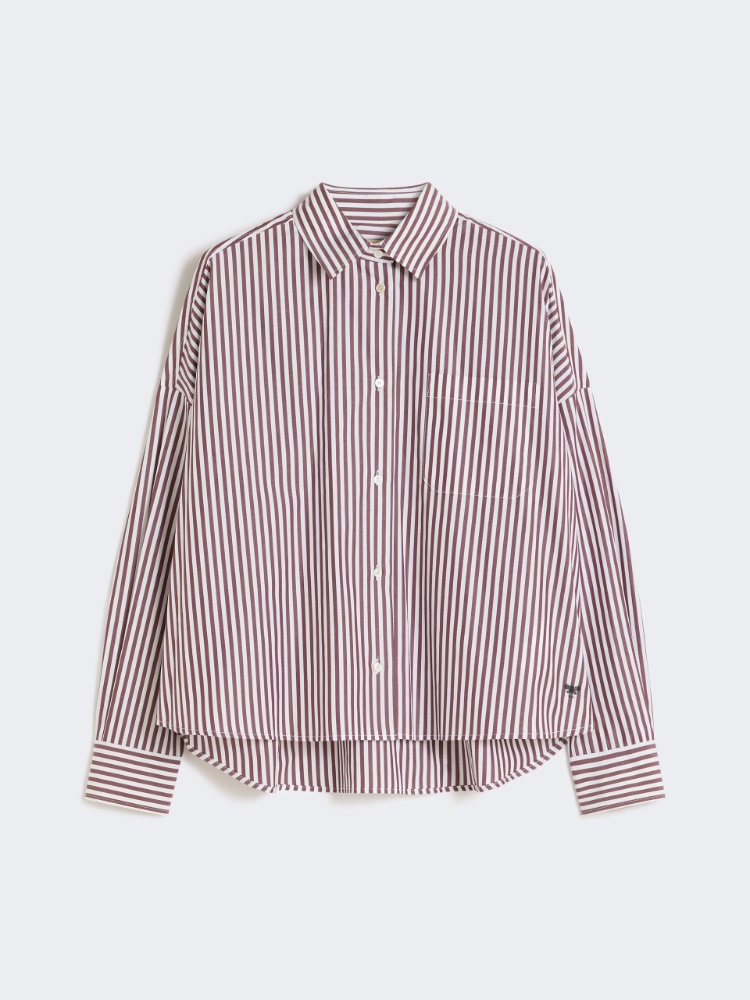 Oversized cotton shirt - BORDEAUX - Weekend - 7