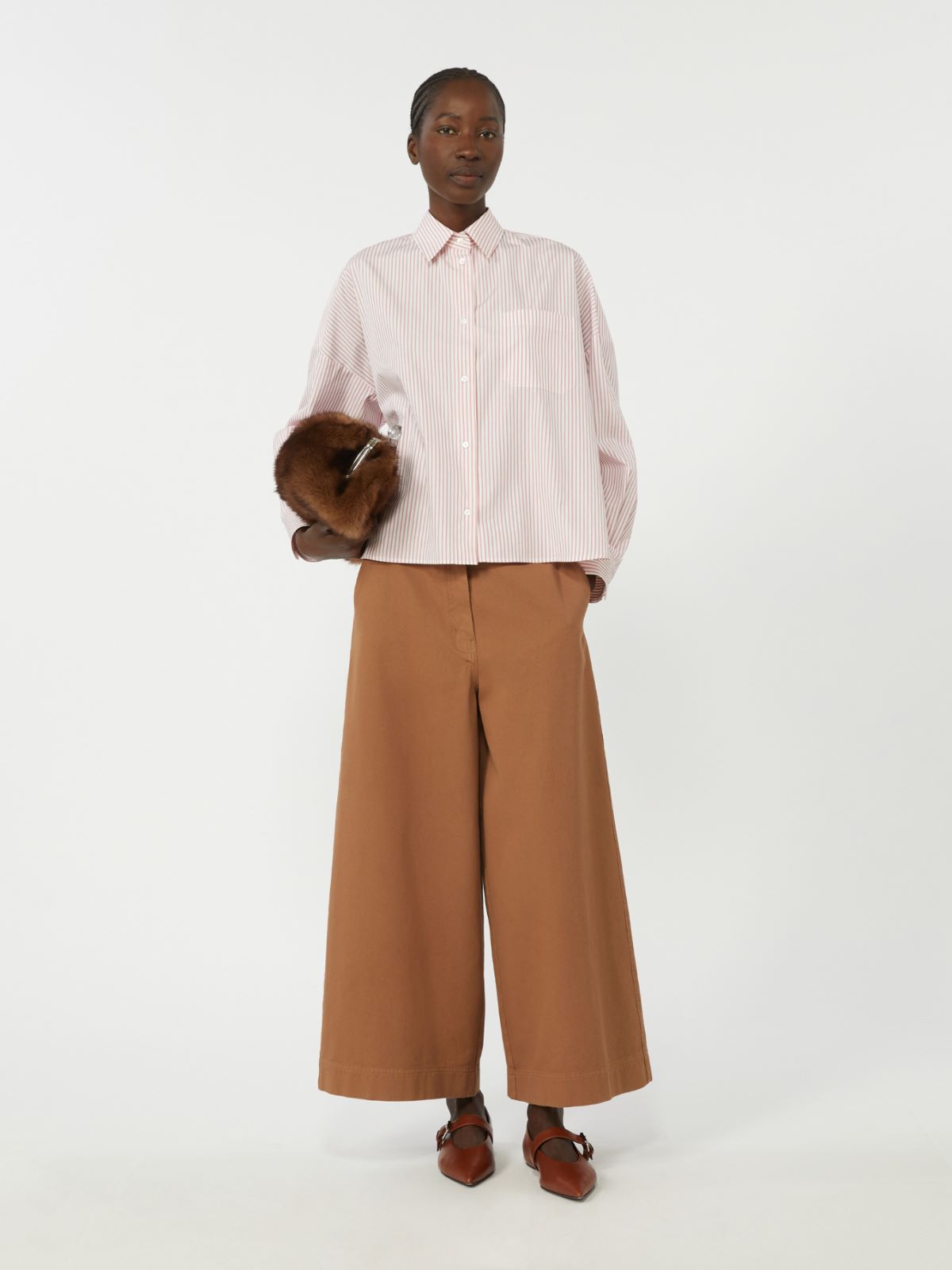 Oversized cotton shirt - PINK - Weekend