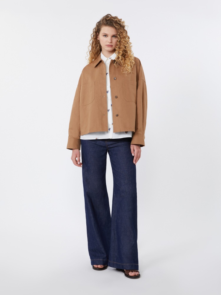 Poplin shirt with embroidery, white | Weekend Max Mara