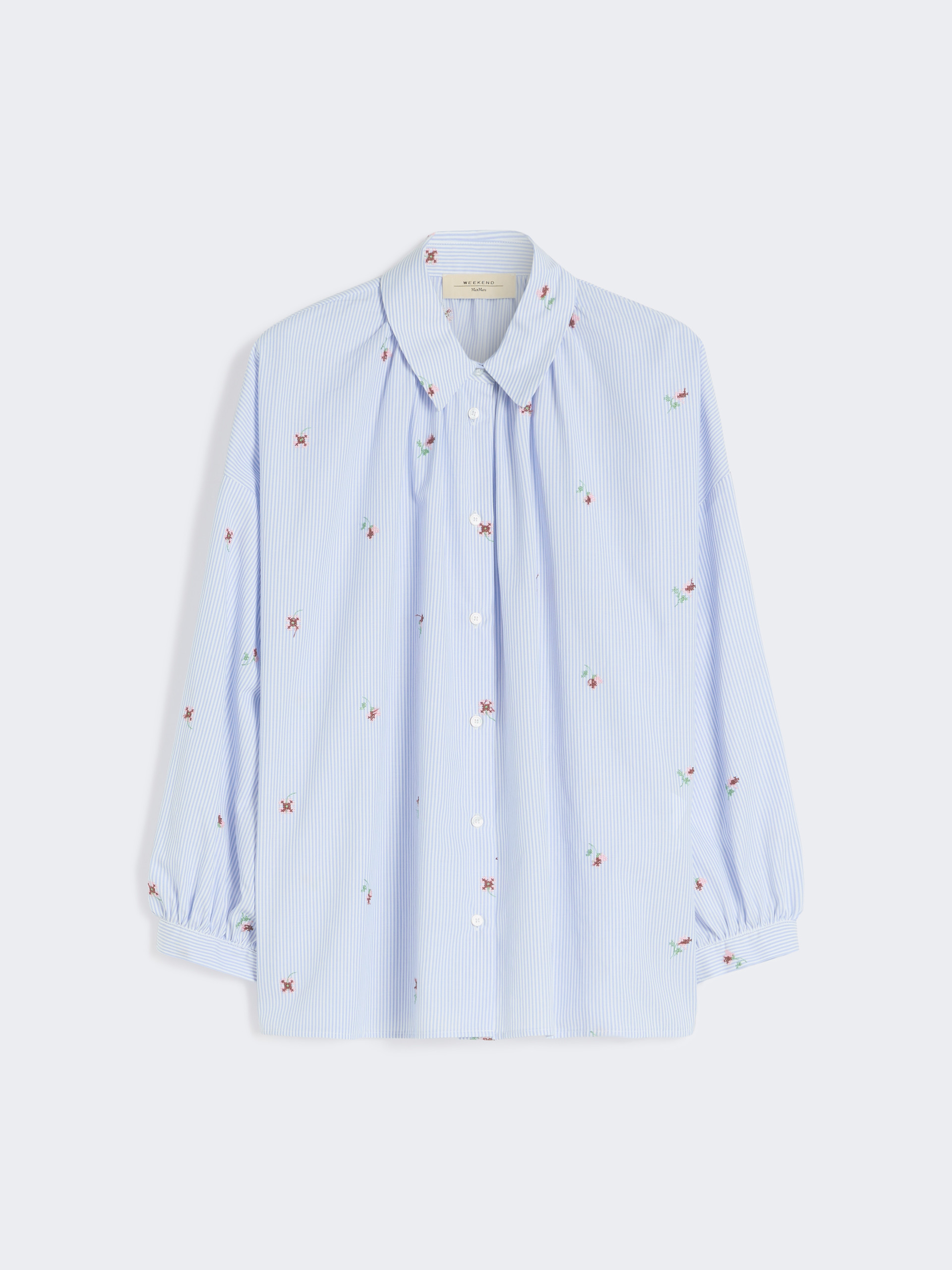 Poplin shirt with embroidery - LIGHT BLUE - Weekend Max Mara - 5