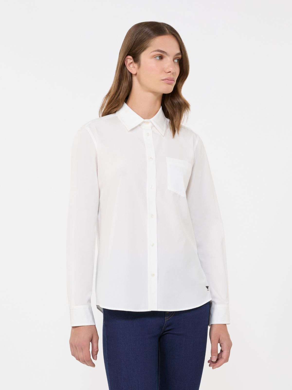 Classic cotton shirt - OPTICAL WHITE - Weekend - 2