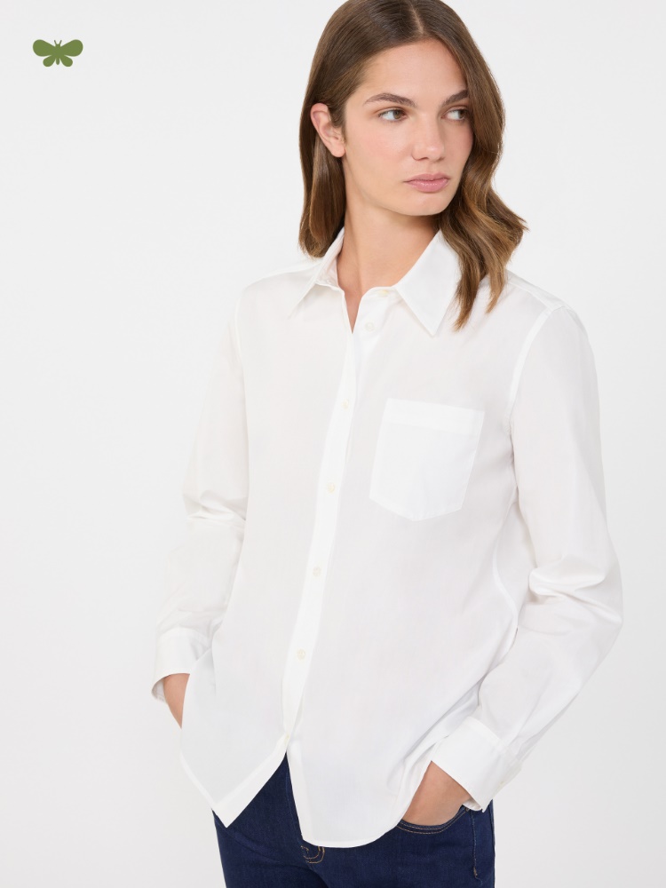 Classic cotton shirt - OPTICAL WHITE - Weekend