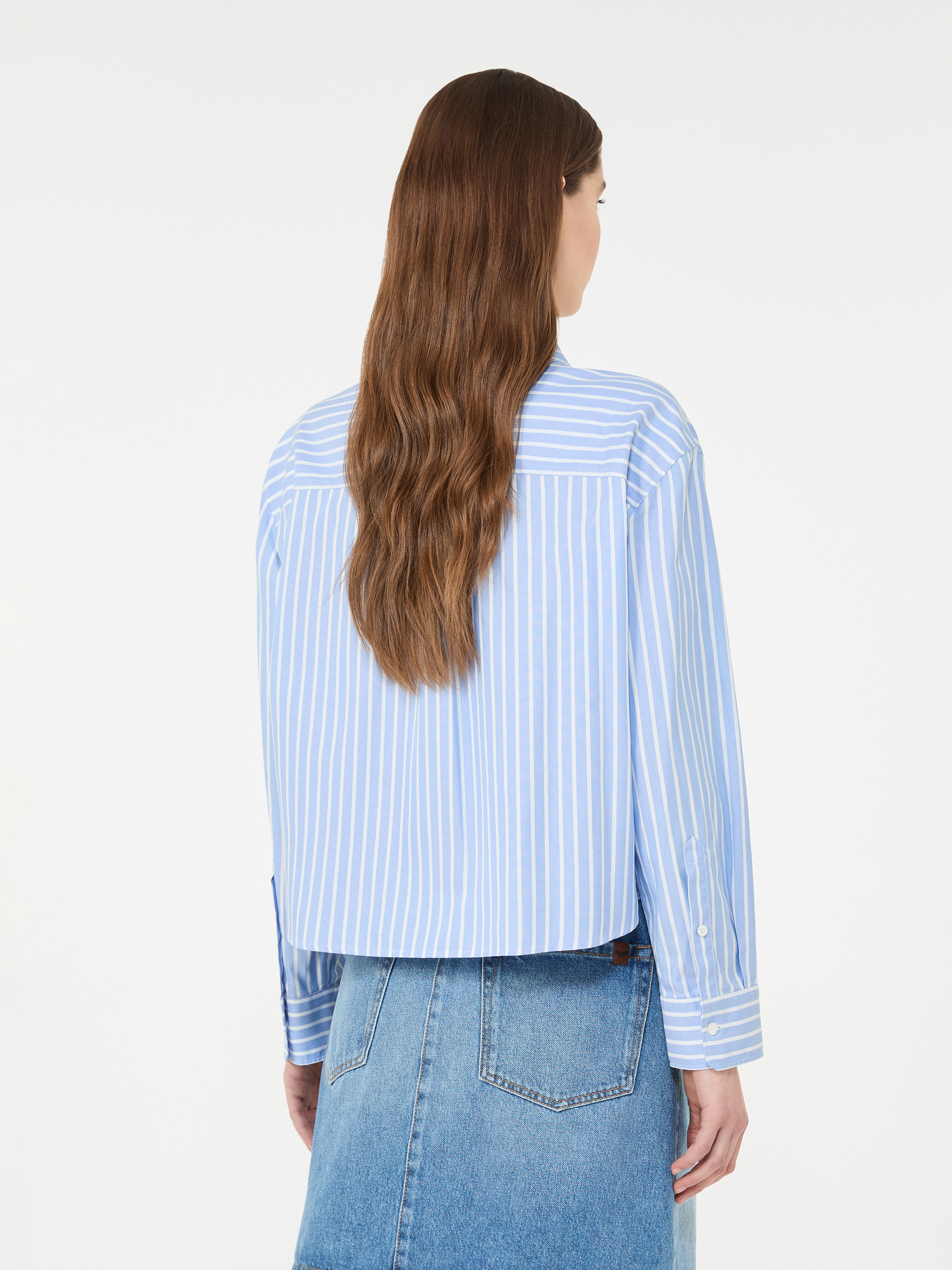 Striped cotton Oxford shirt - LIGHT BLUE - Weekend Max Mara - 3