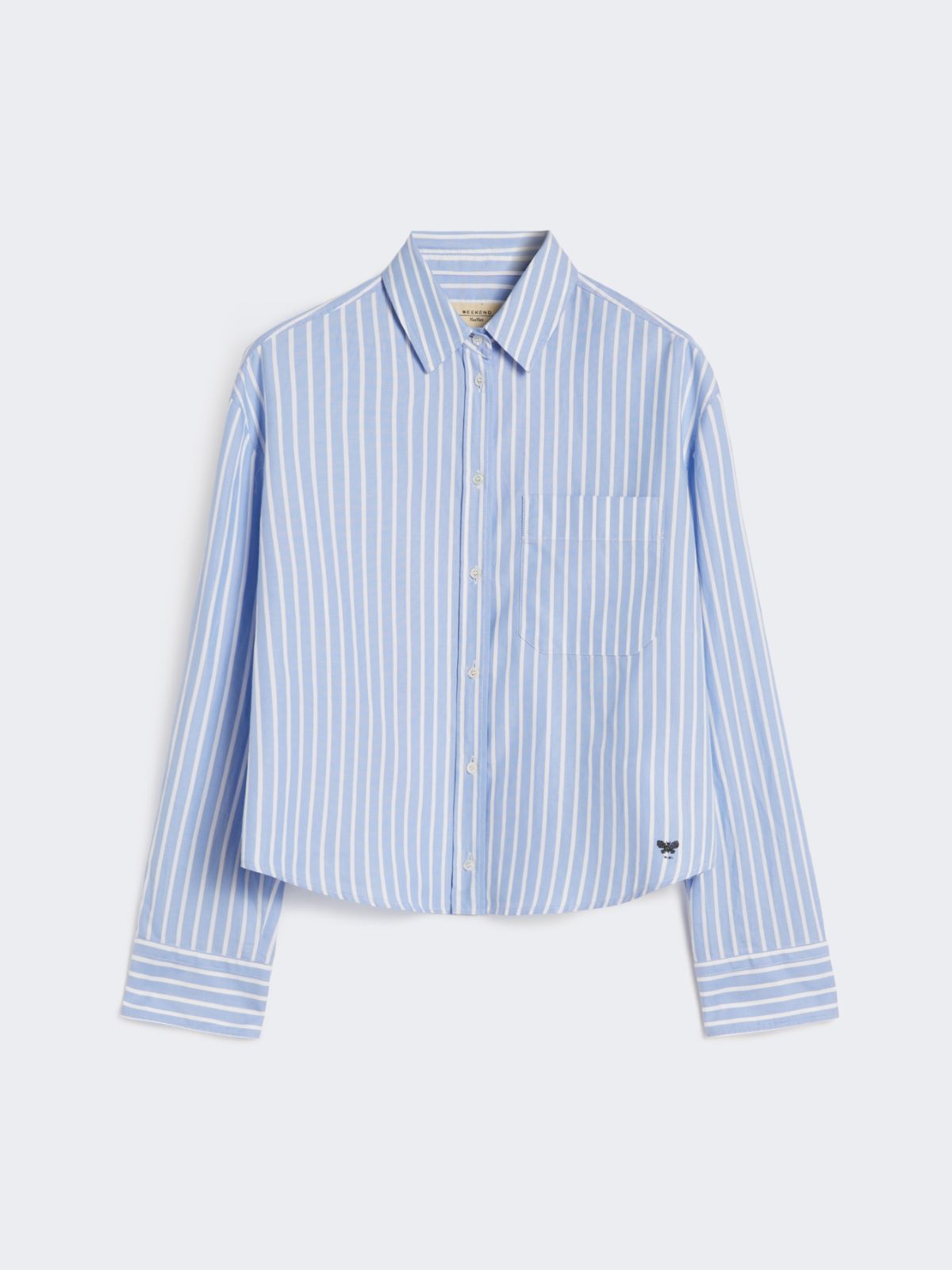 Striped cotton Oxford shirt - LIGHT BLUE - Weekend - 7