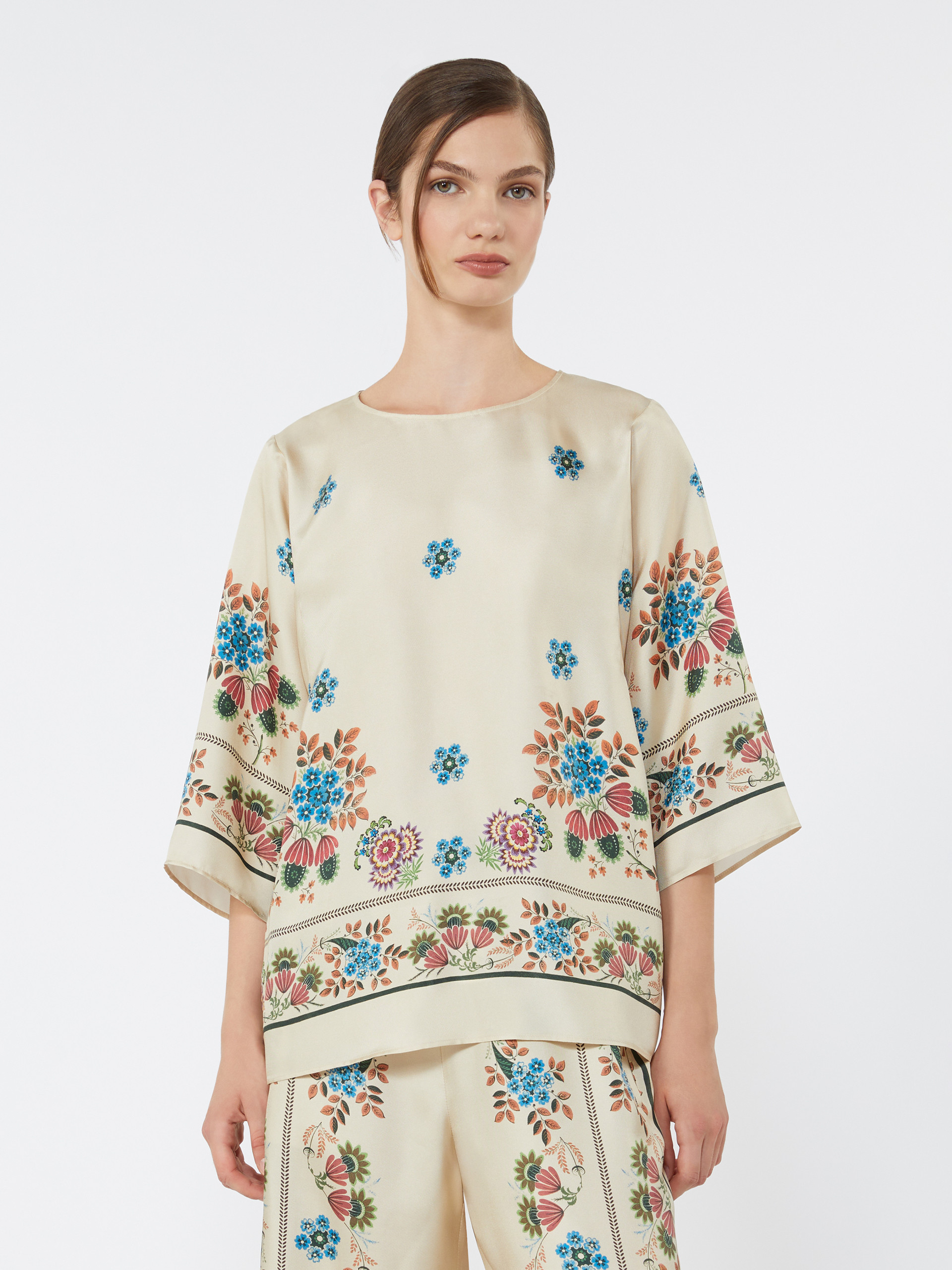 Printed silk twill blouse - IVORY - Weekend Max Mara - 2
