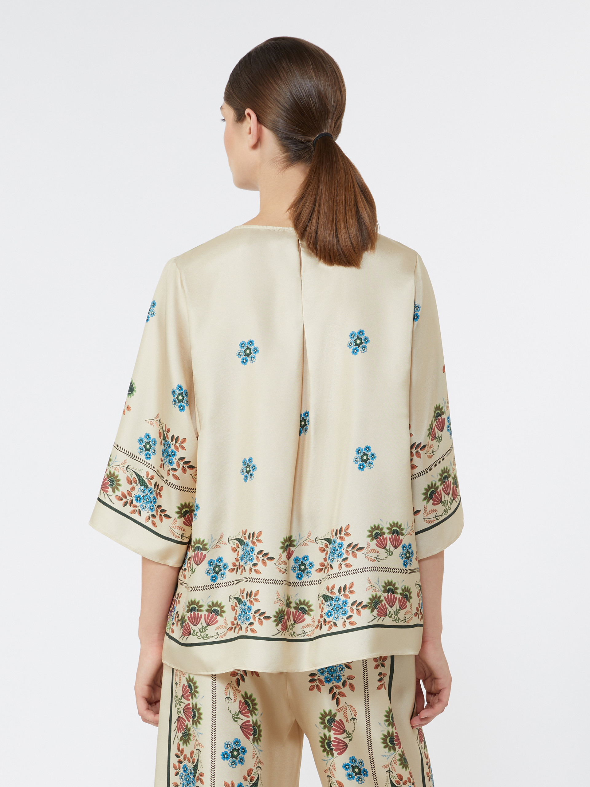 Printed silk twill blouse - IVORY - Weekend Max Mara - 3