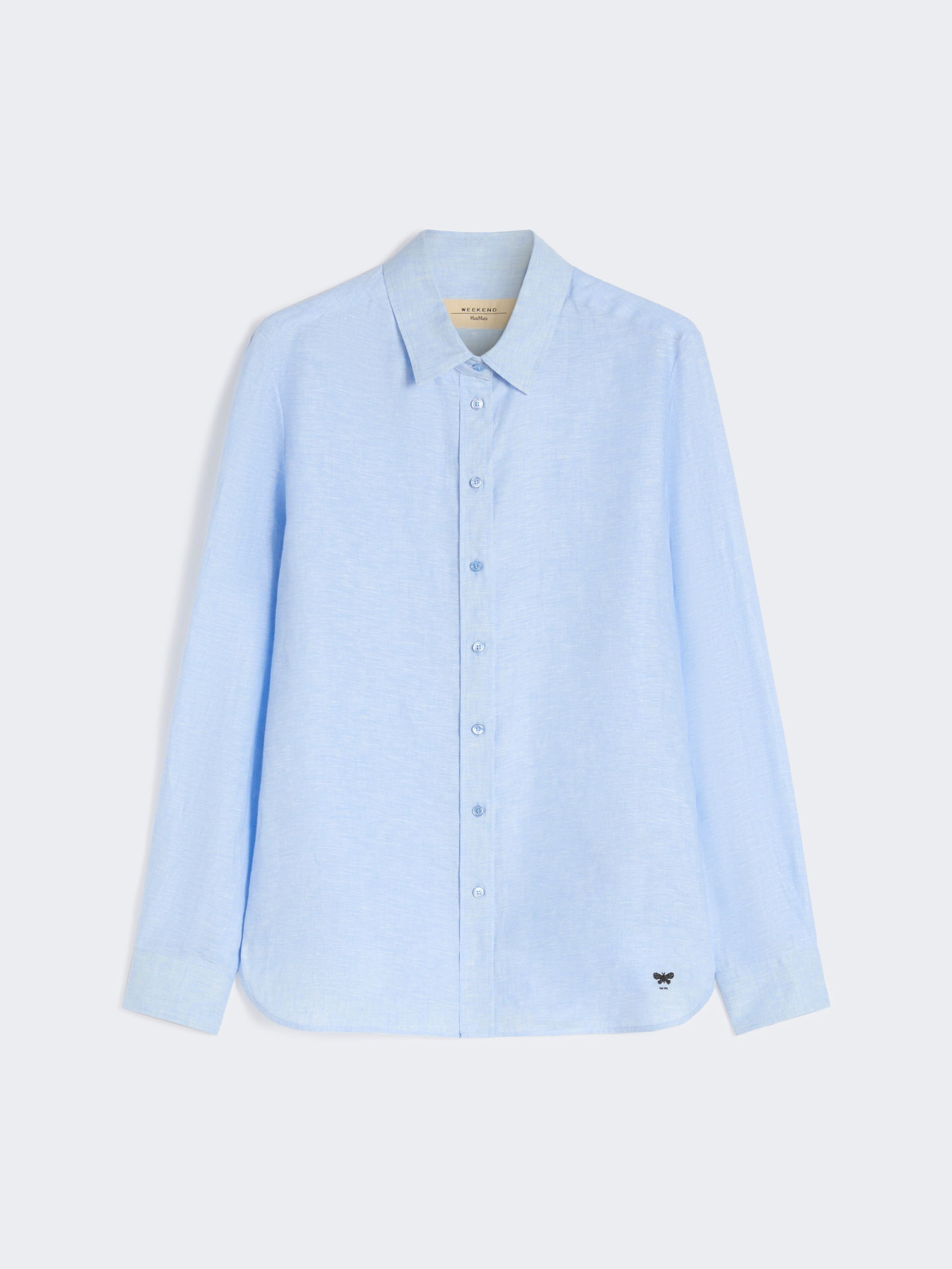 Linen fabric shirt - SKY BLUE - Weekend Max Mara - 5