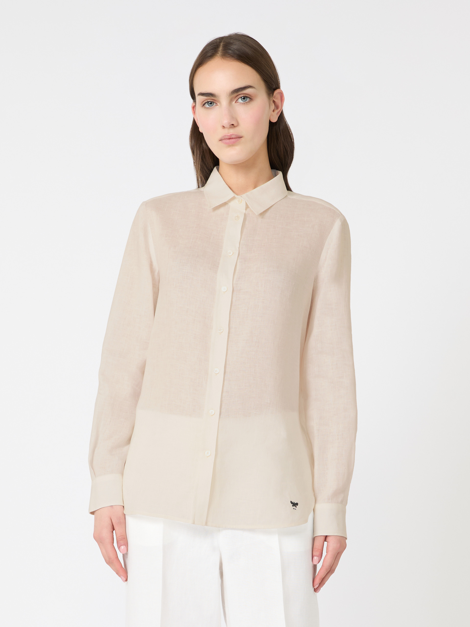 Linen fabric shirt - ECRU - Weekend Max Mara - 2