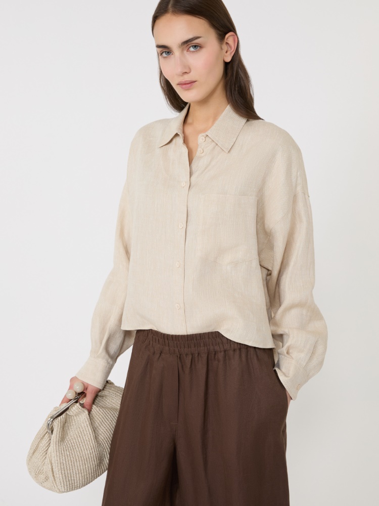 Linen fabric shirt - ECRU - Weekend