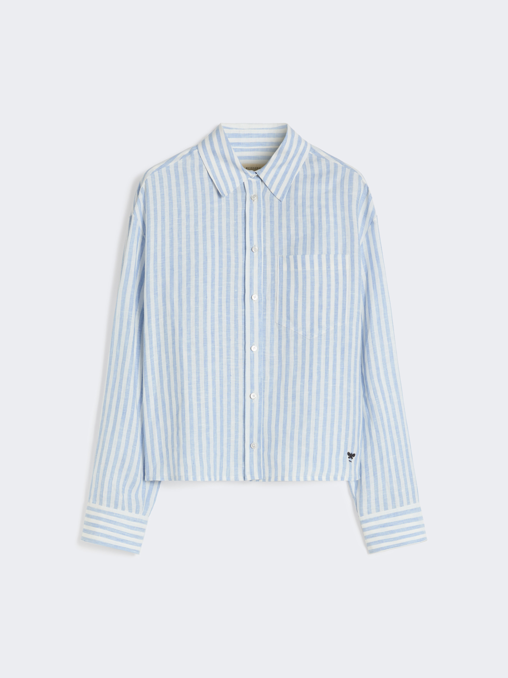 Linen canvas boxy shirt - LIGHT BLUE - Weekend Max Mara - 5