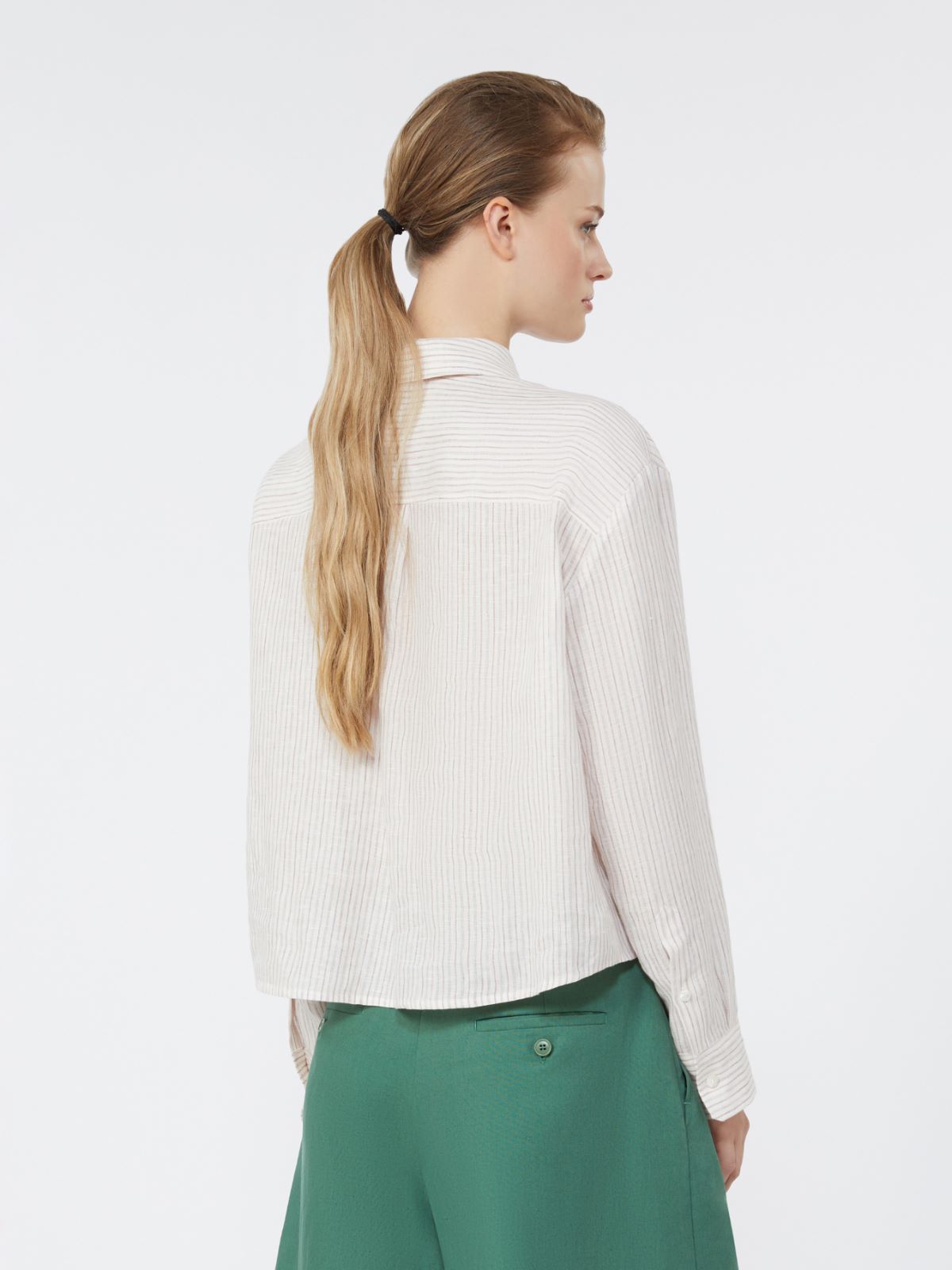 Linen canvas boxy shirt - Weekend Max Mara - 3