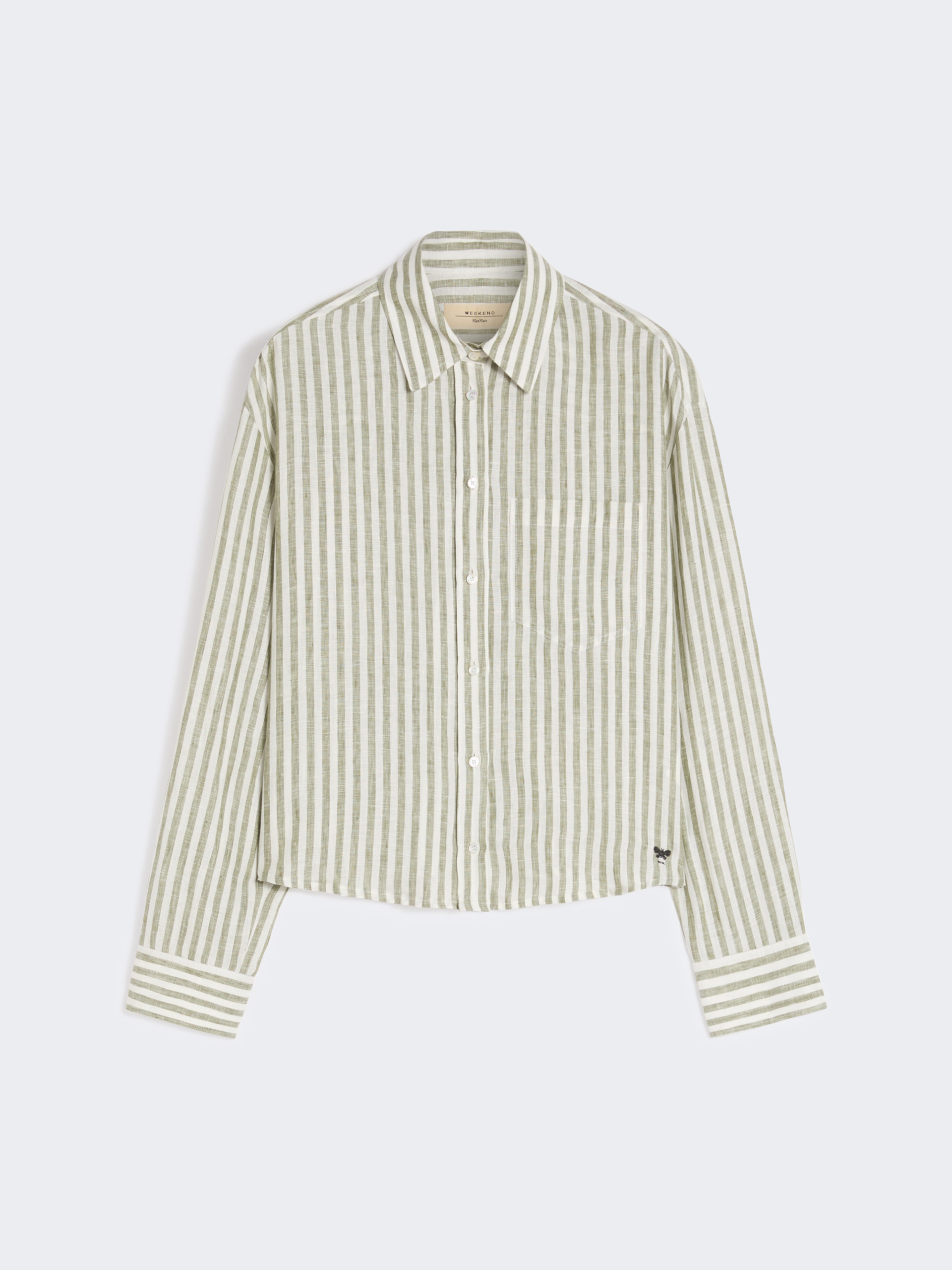 Linen canvas boxy shirt - KAKI - Weekend Max Mara - 5