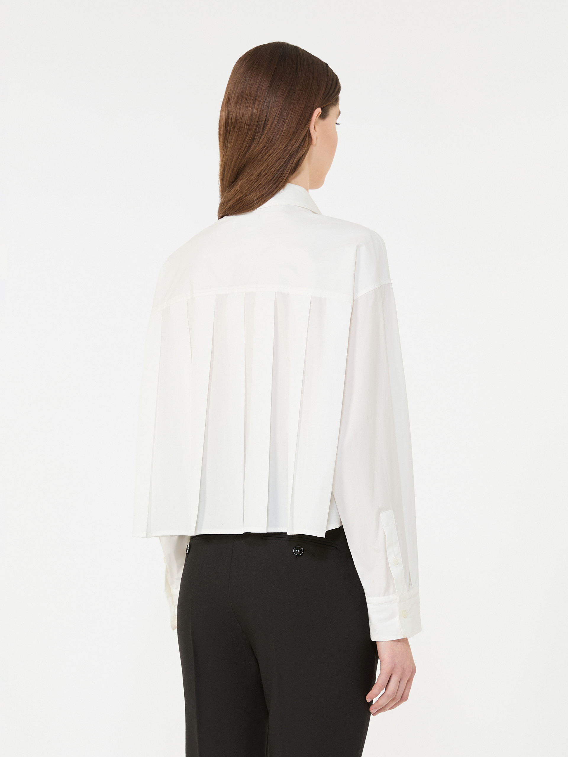 Cotton poplin shirt - OPTICAL WHITE - Weekend Max Mara - 3