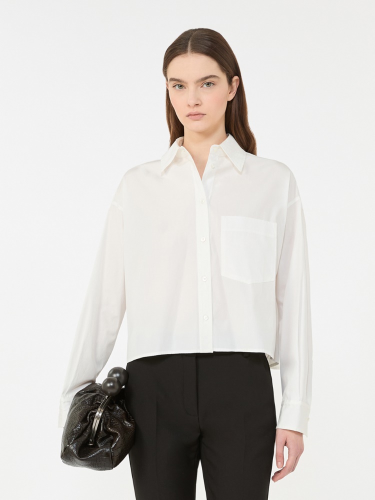Cotton poplin shirt - OPTICAL WHITE - Weekend