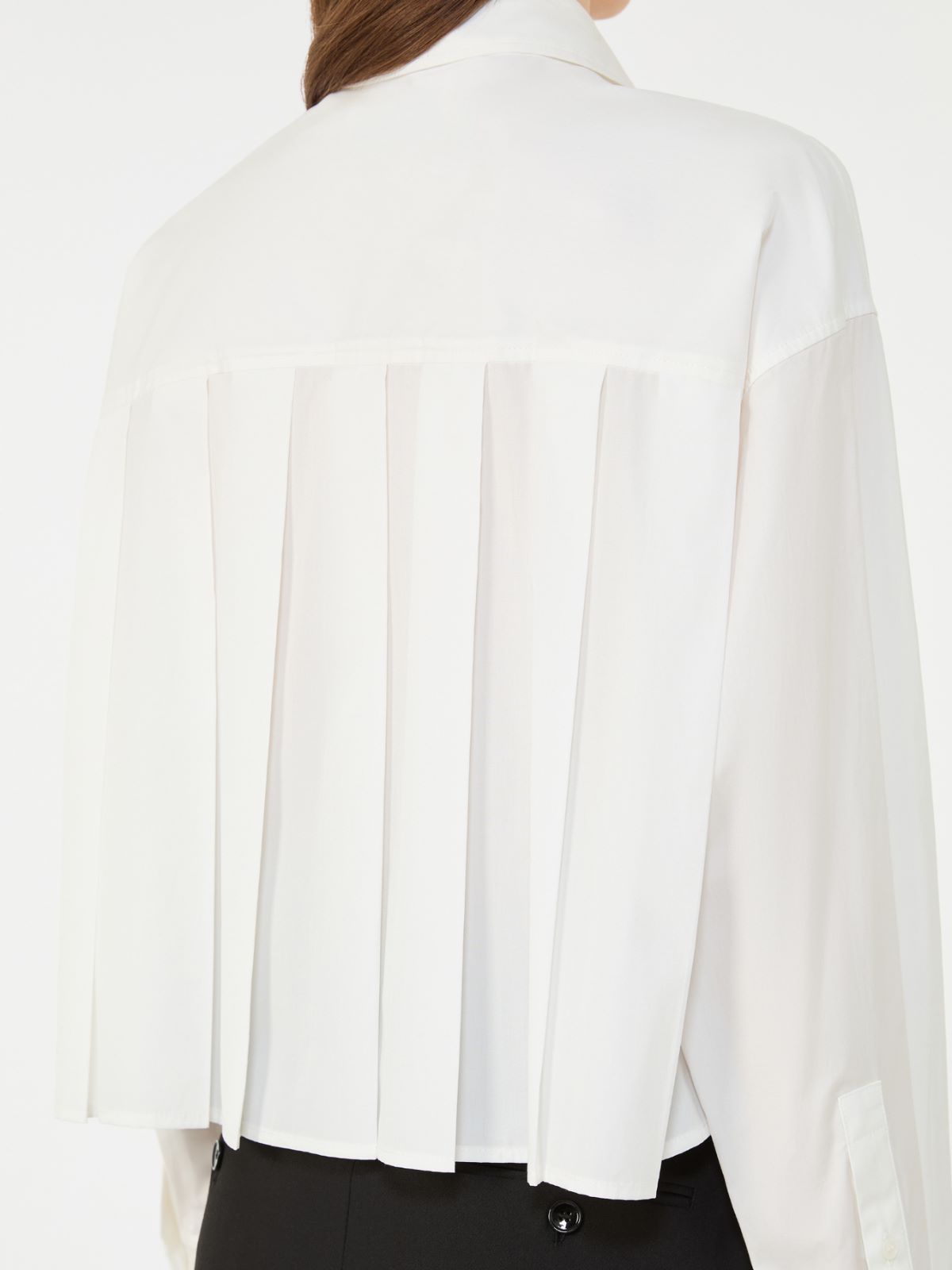 Cotton poplin shirt - OPTICAL WHITE - Weekend - 4