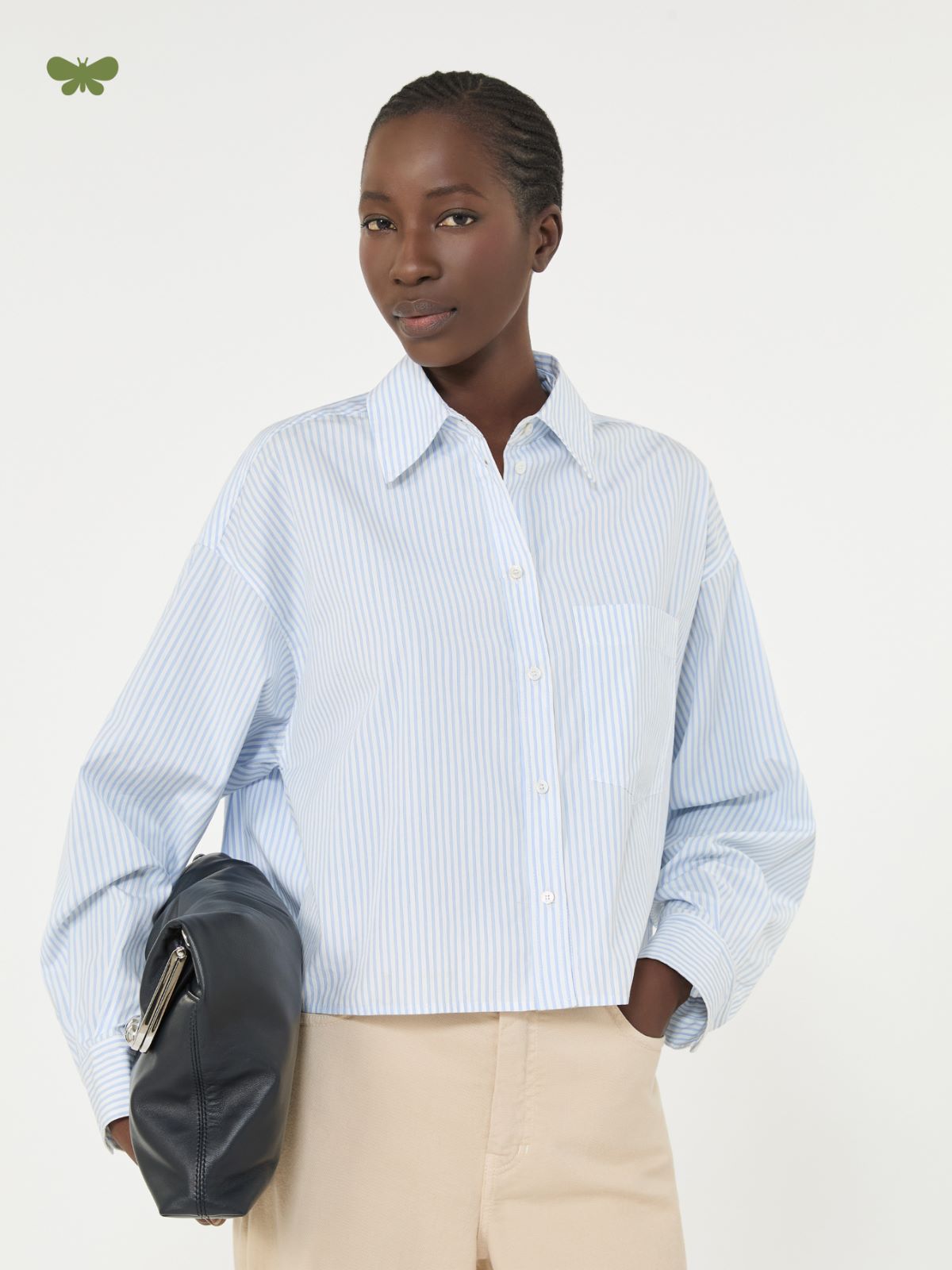 Cotton poplin shirt - LIGHT BLUE - Weekend - 4