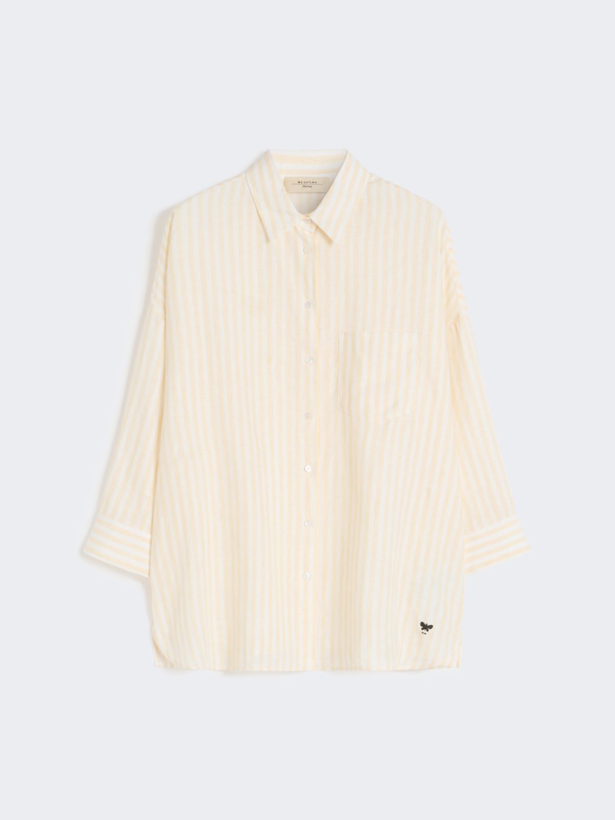 Striped linen canvas shirt - LIGHT YELLOW - Weekend - 5
