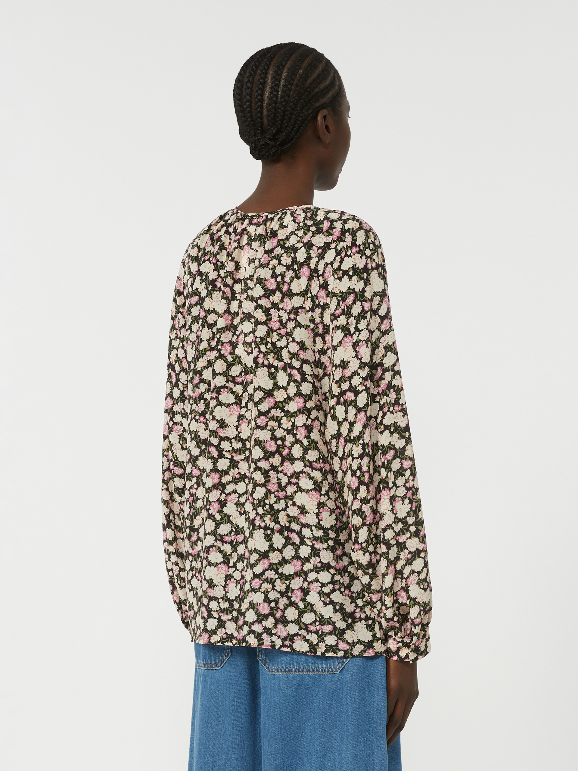 Printed silk shirt - PINK - Weekend Max Mara - 3