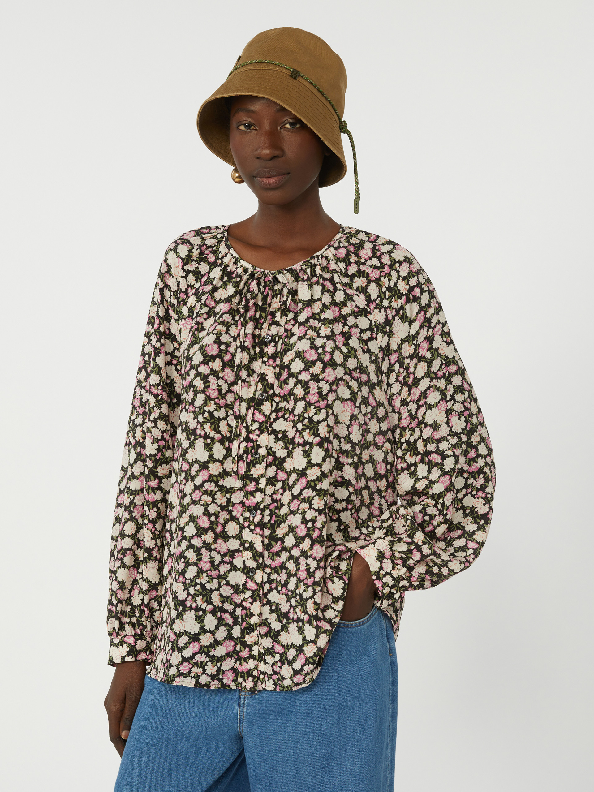 Printed silk shirt - PINK - Weekend Max Mara - 4