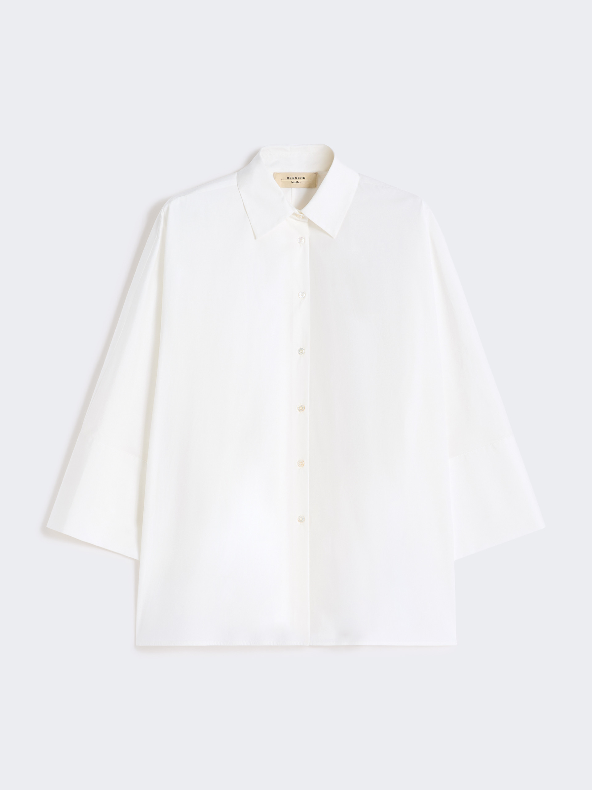 Cotton poplin oversize shirt - WHITE - Weekend Max Mara - 5
