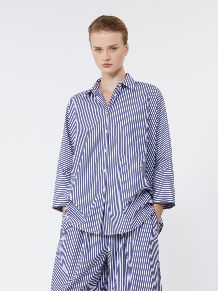 Cotton poplin oversize shirt - NAVY - Weekend