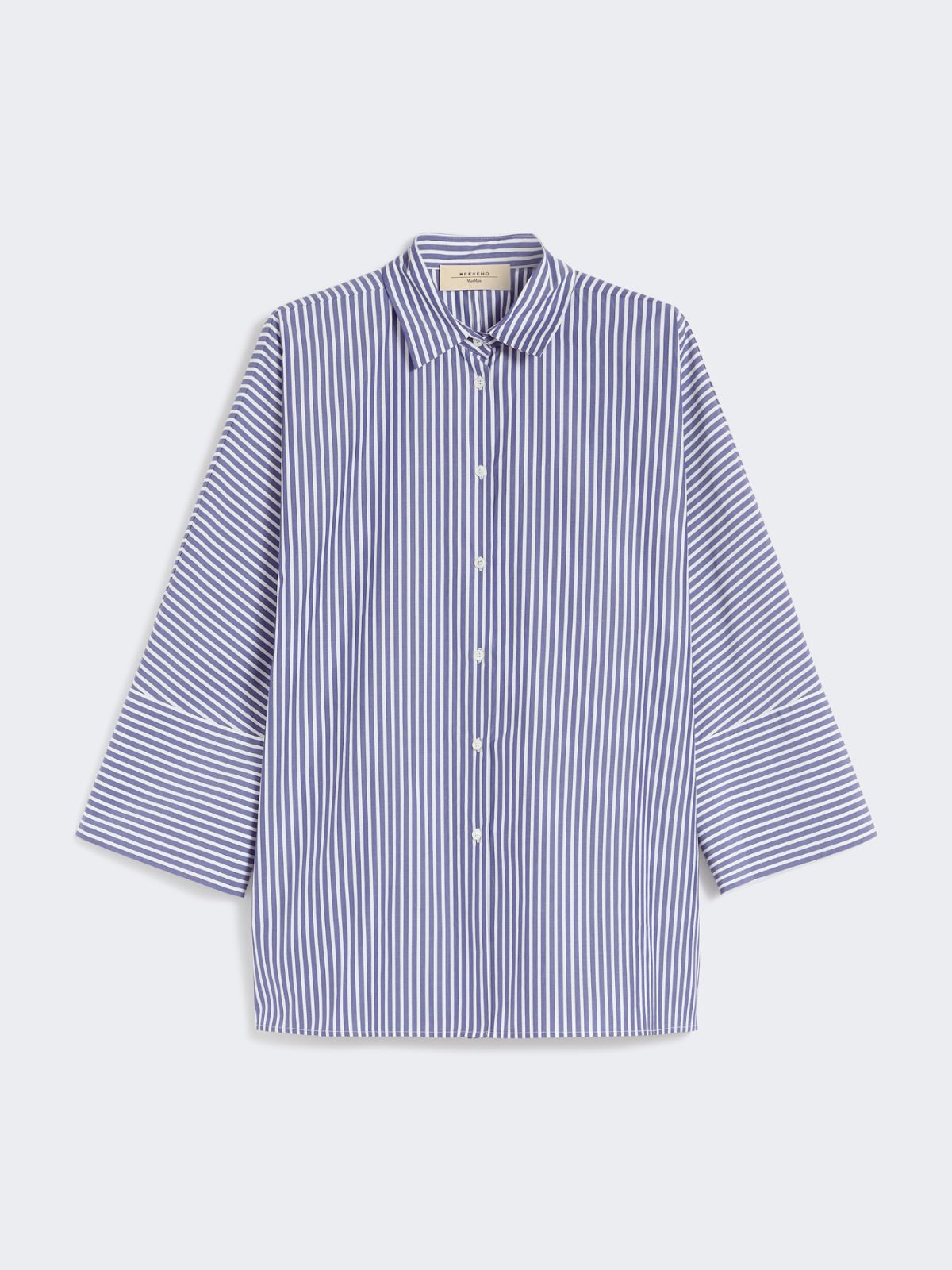 Cotton poplin oversize shirt - NAVY - Weekend - 5