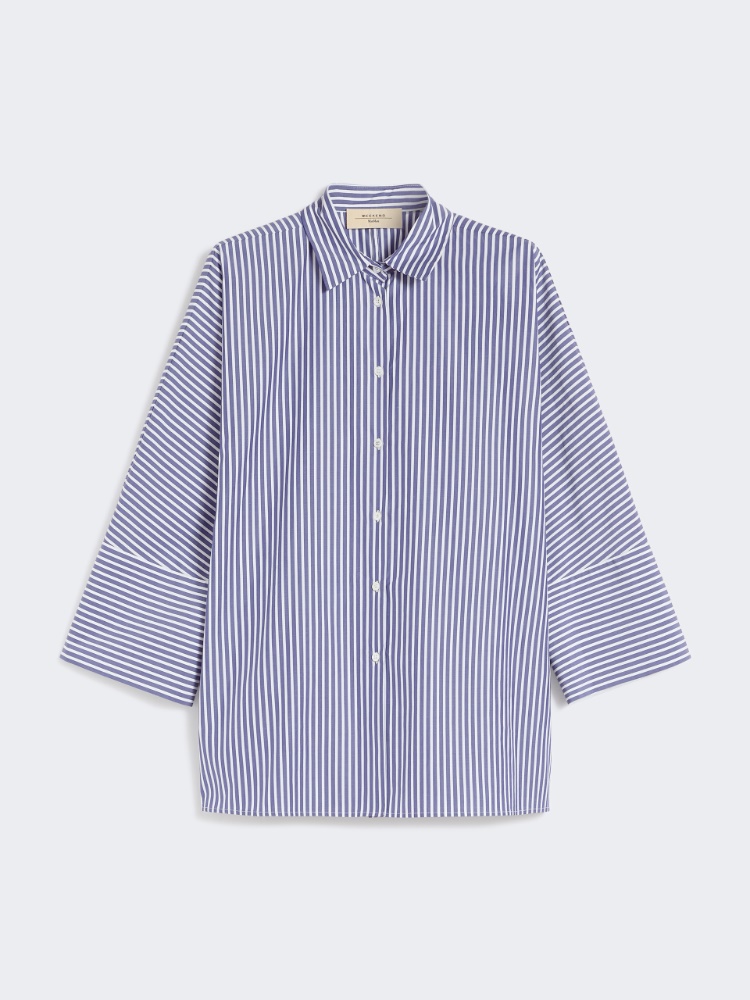 Cotton poplin oversize shirt - NAVY - Weekend - 2