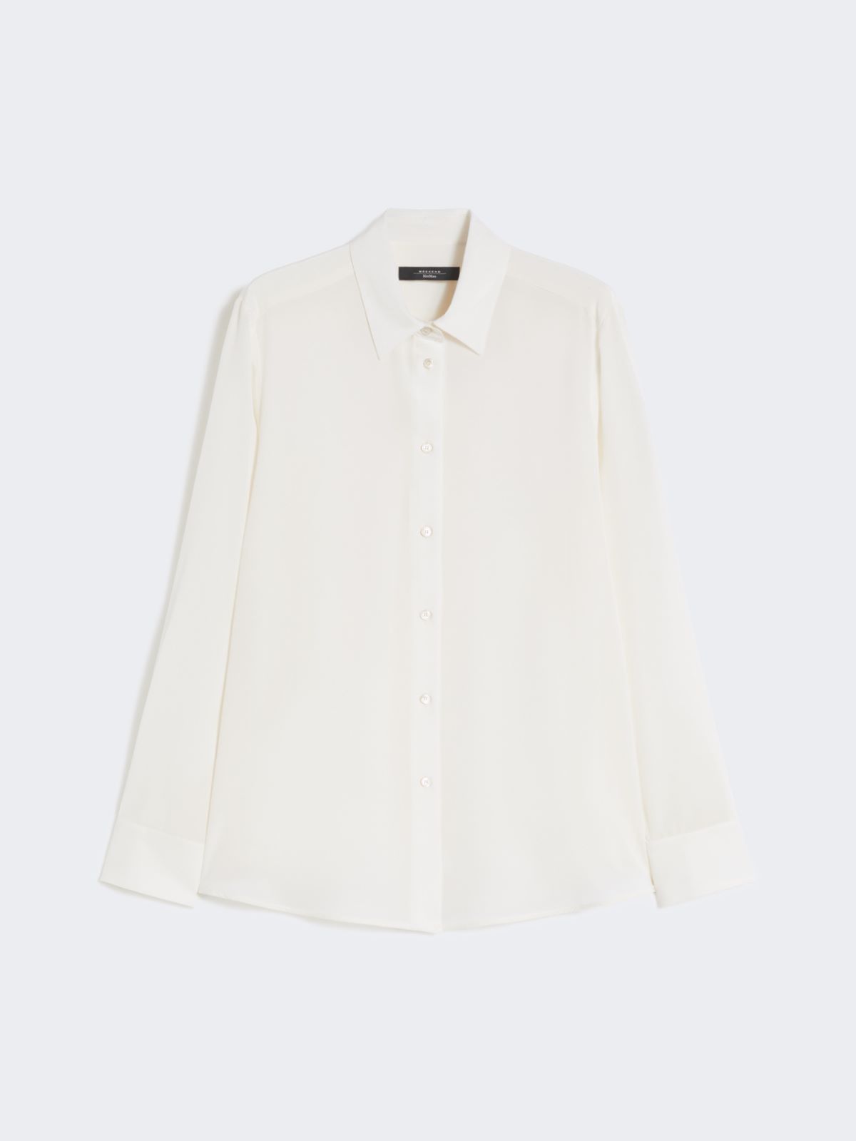 Silk crepe de chine shirt - IVORY - Weekend - 5