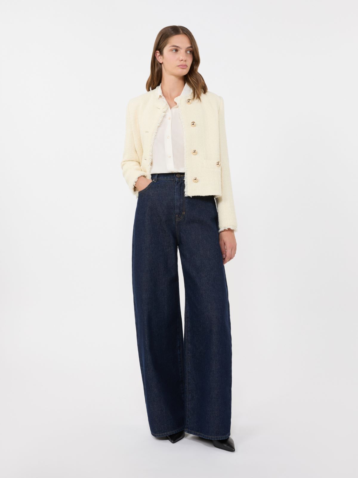Silk crepe de chine shirt - IVORY - Weekend