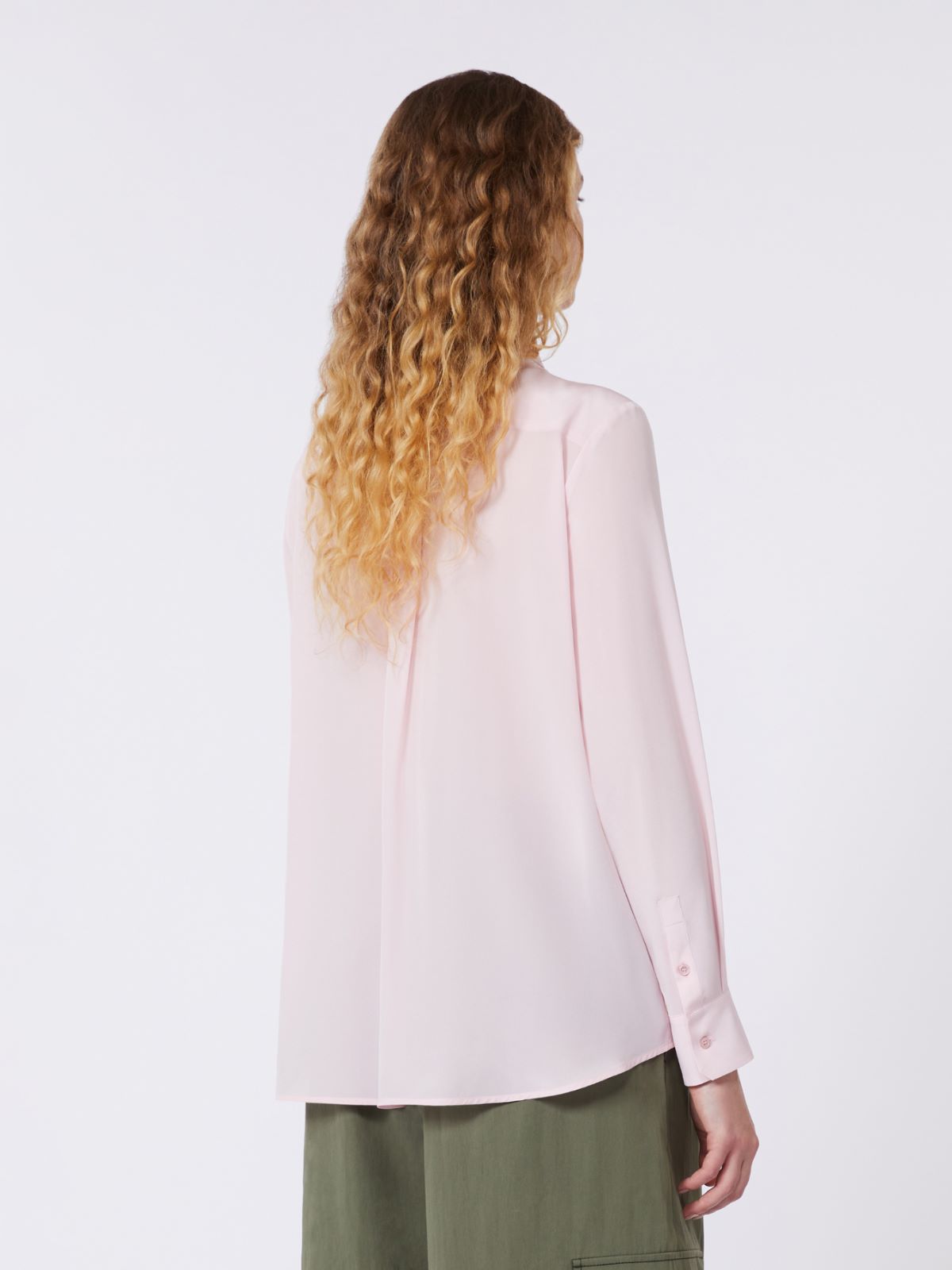 Silk crepe de chine shirt - PINK - Weekend - 3