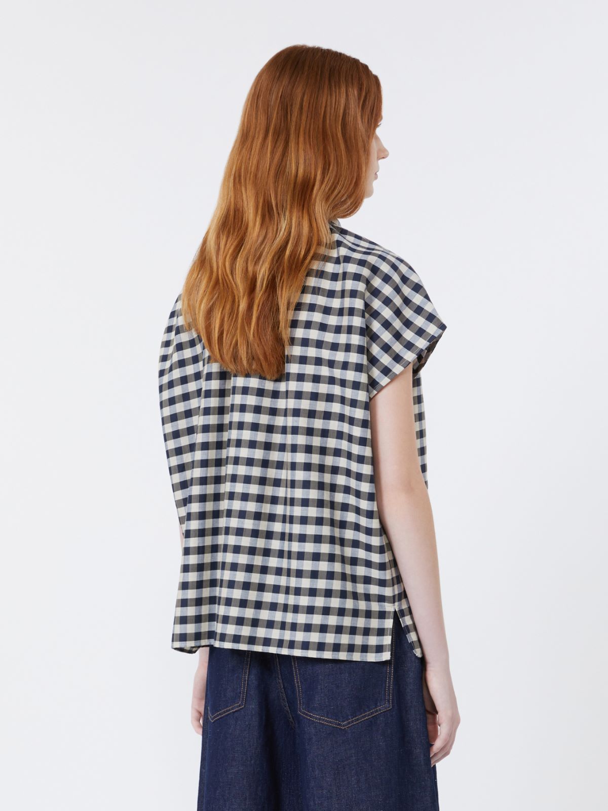 Cotton and ramie batavia shirt - NAVY - Weekend - 3