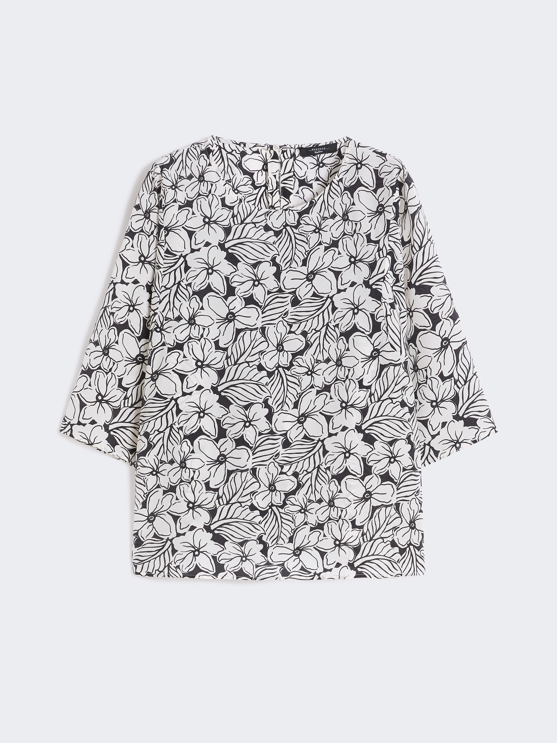 Printed silk crêpe de Chine blouse - BLACK - Weekend Max Mara - 5