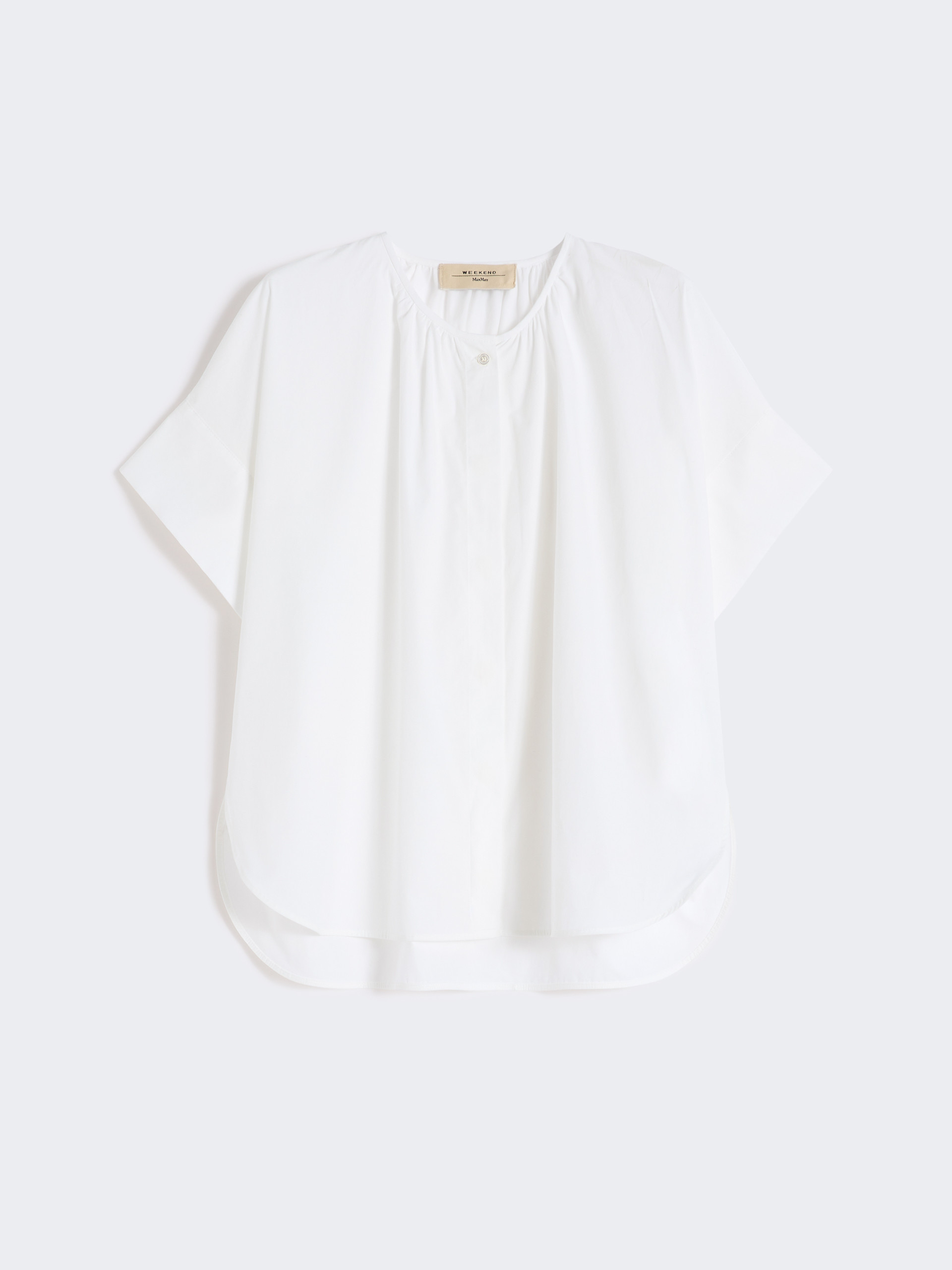 Camicia girocollo  in popeline di cotone - BIANCO - Weekend Max Mara - 5