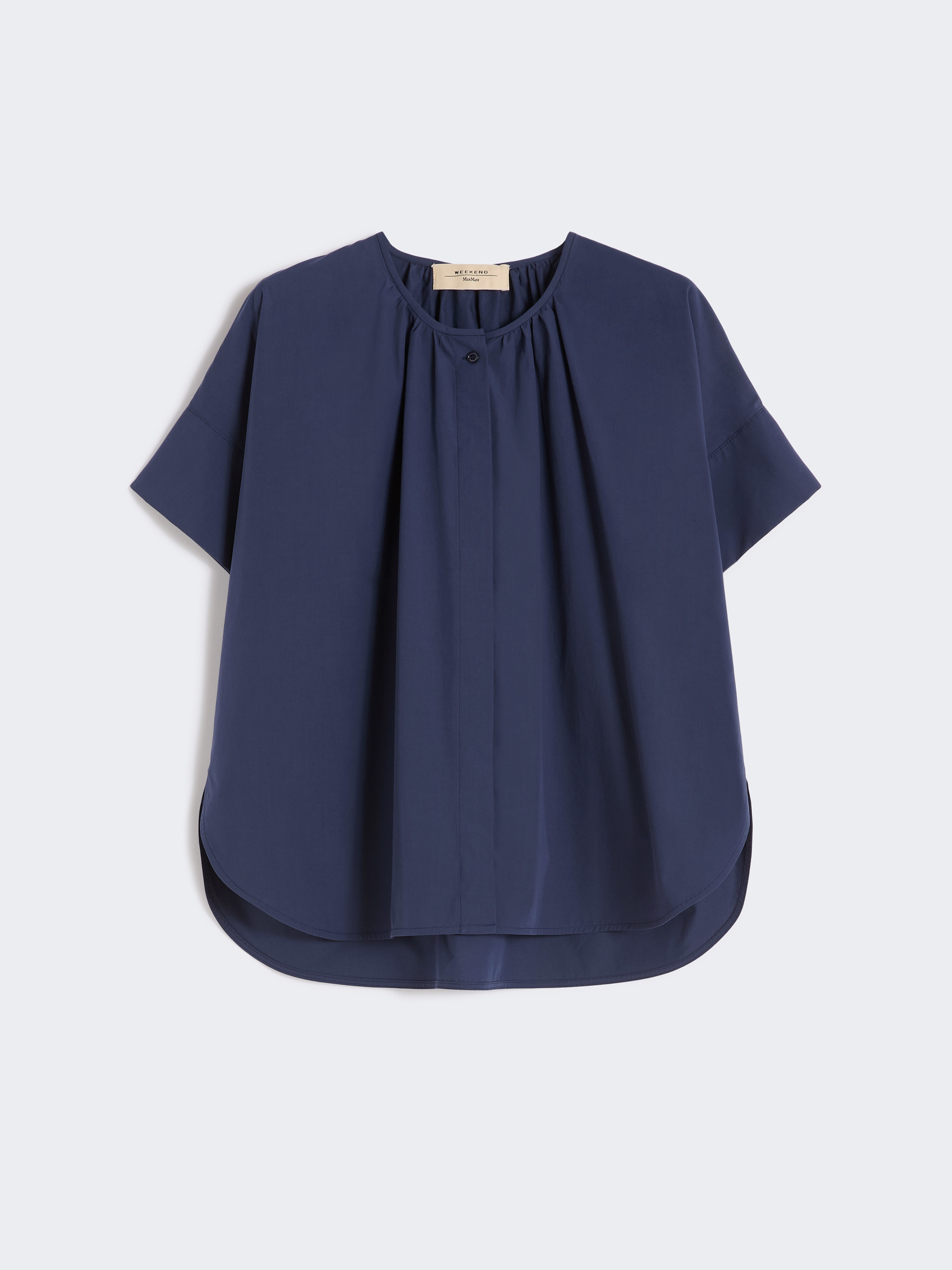 Cotton poplin crew-neck shirt - NAVY - Weekend Max Mara - 5