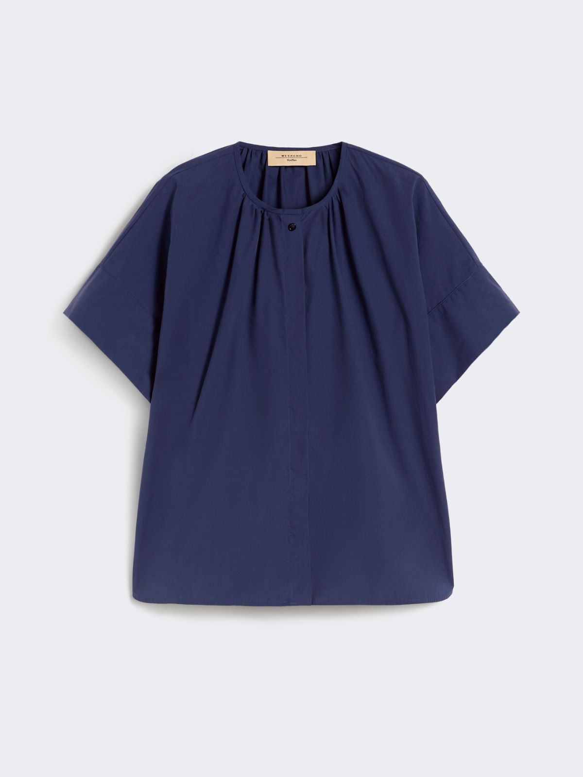 Cotton poplin crew-neck shirt - NAVY - Weekend - 5