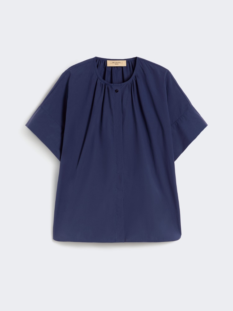 Cotton poplin crew-neck shirt - NAVY - Weekend - 2