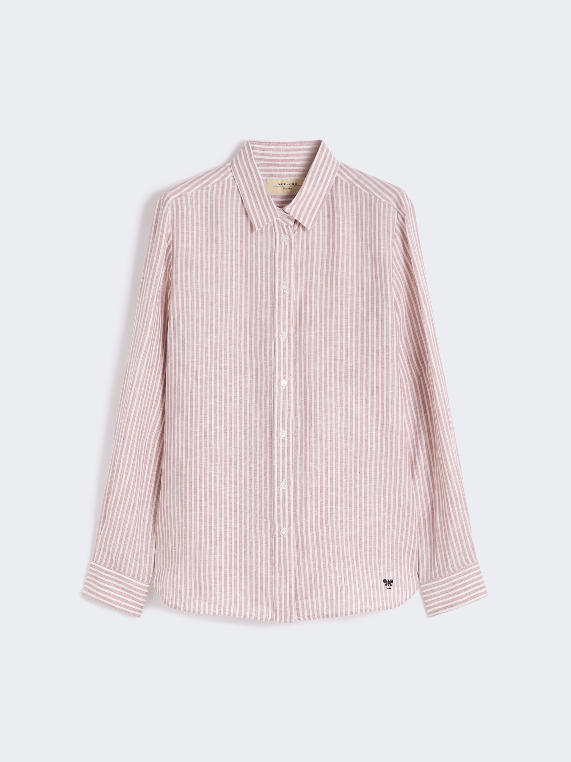 Striped linen canvas shirt - ANTIQUE ROSE - Weekend Max Mara - 5