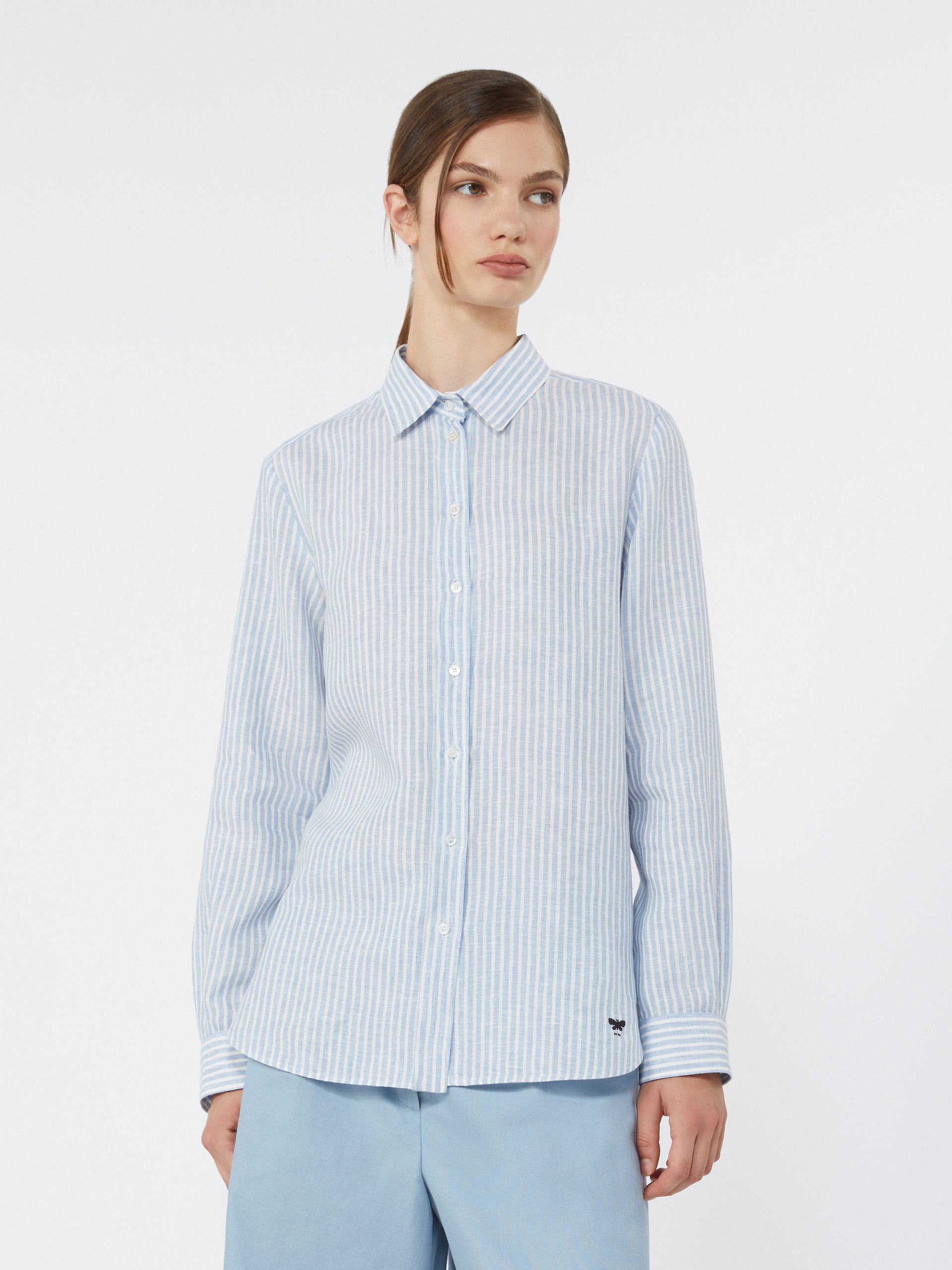 Striped linen canvas shirt - Weekend Max Mara - 2