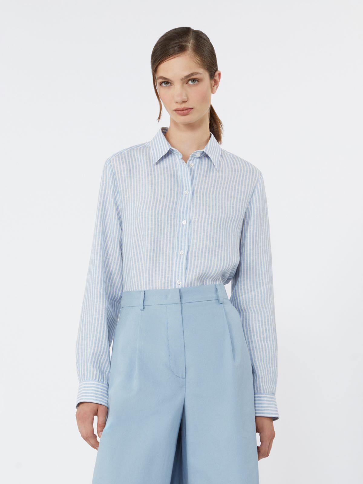 Striped linen canvas shirt - Weekend Max Mara - 4