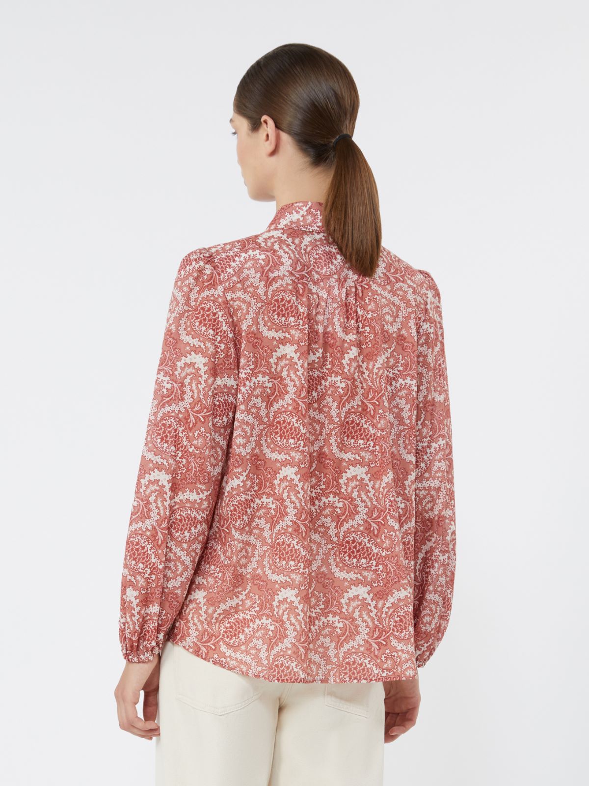 Printed cotton voile shirt - CHERRY - Weekend - 3