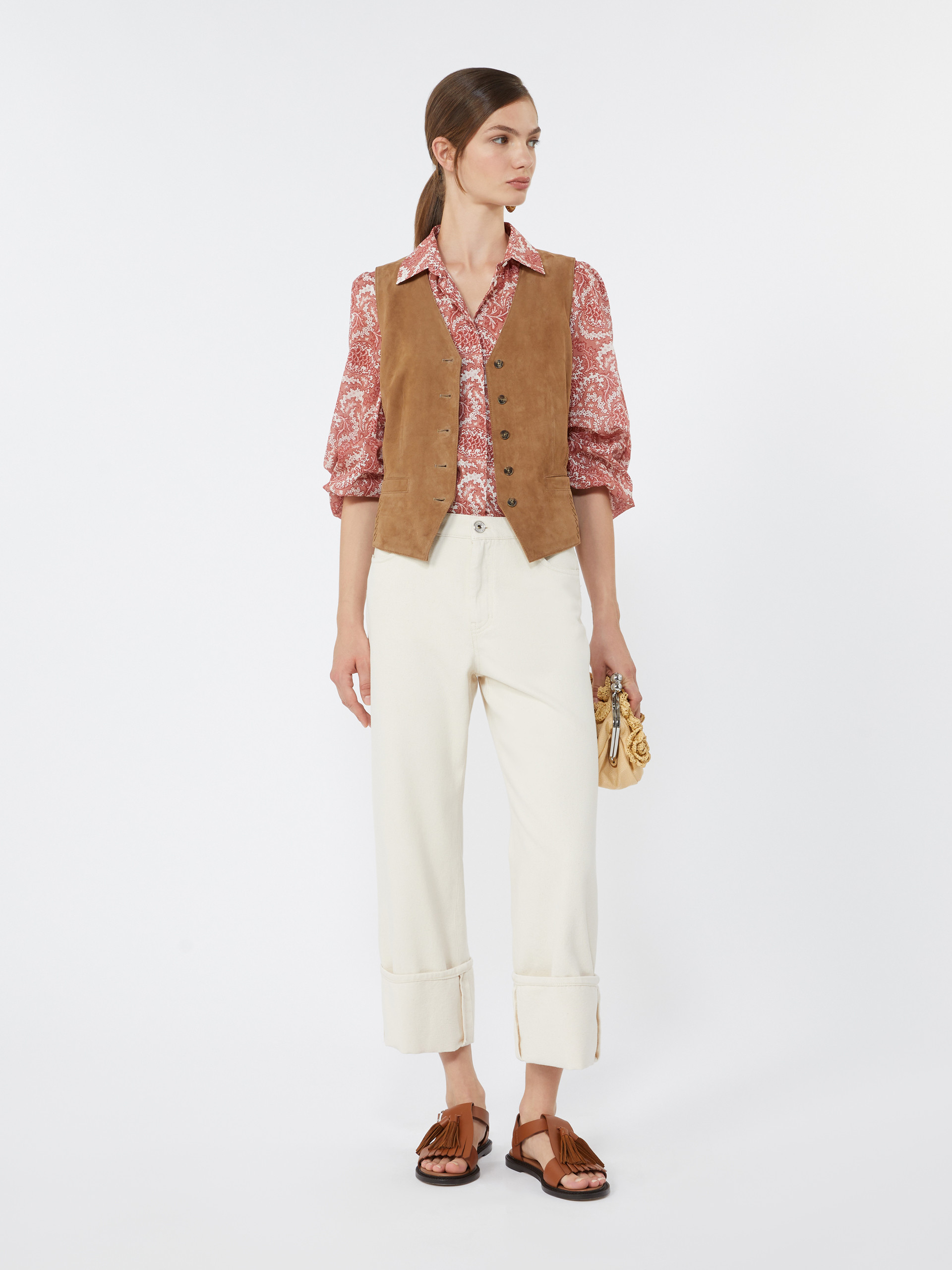 Printed cotton voile shirt - CHERRY - Weekend Max Mara